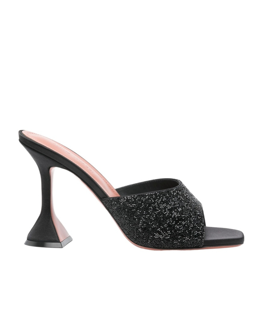 Amina Muaddi High-heeled Sandals In Black