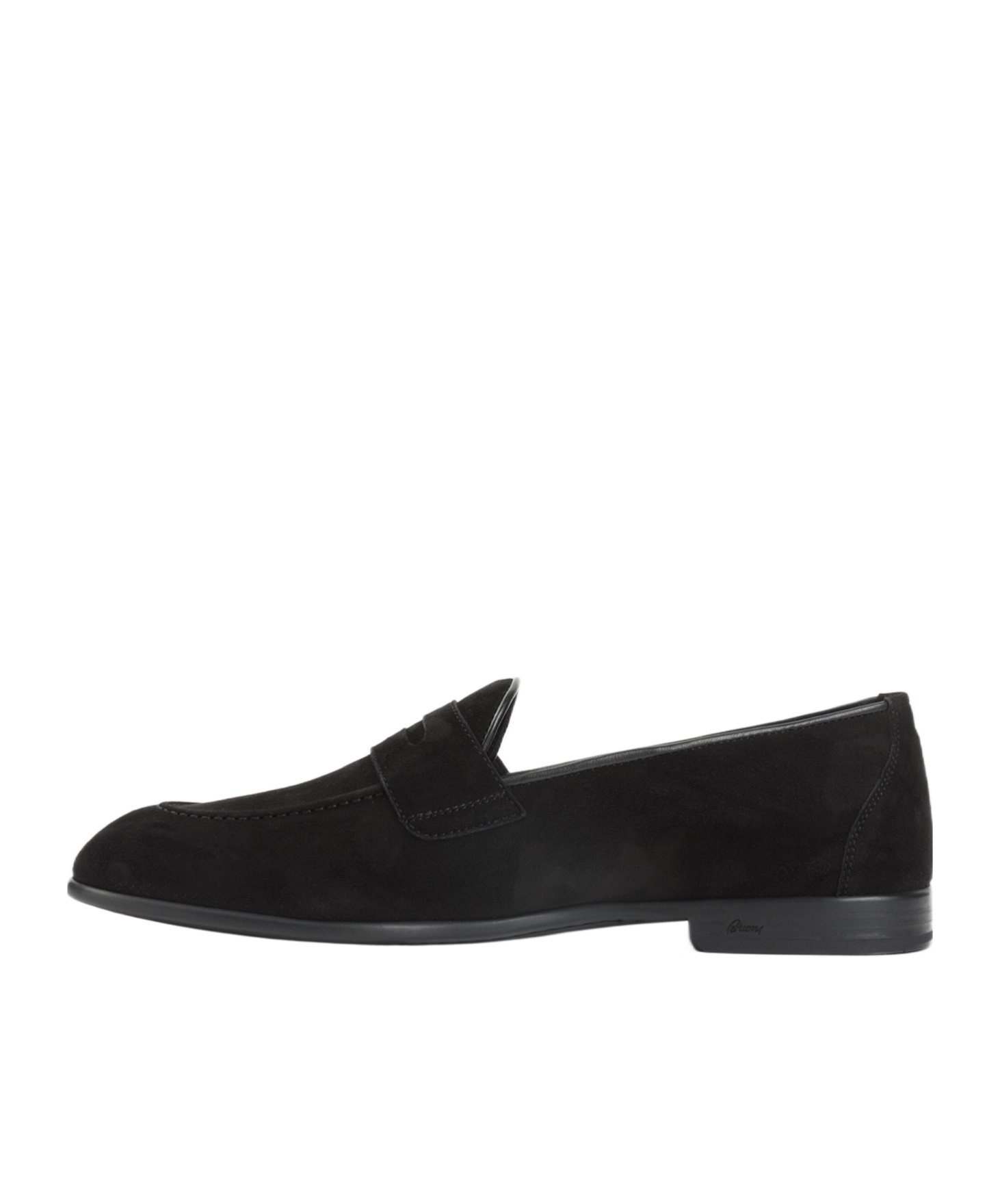 Brioni Almond Toe Suede Leather Penny Loafers