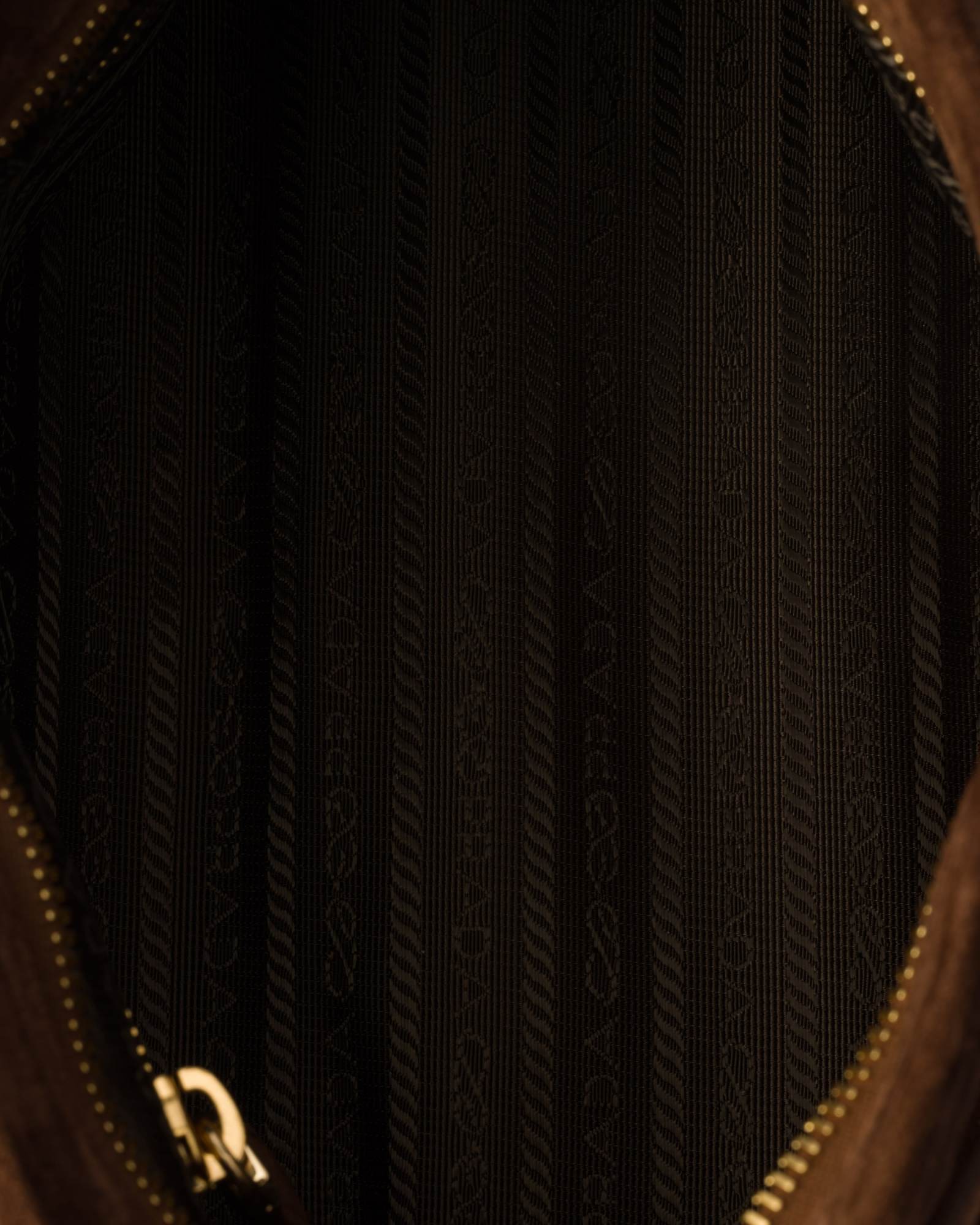 Prada Medium Suede Handbag In Cocoa Brown