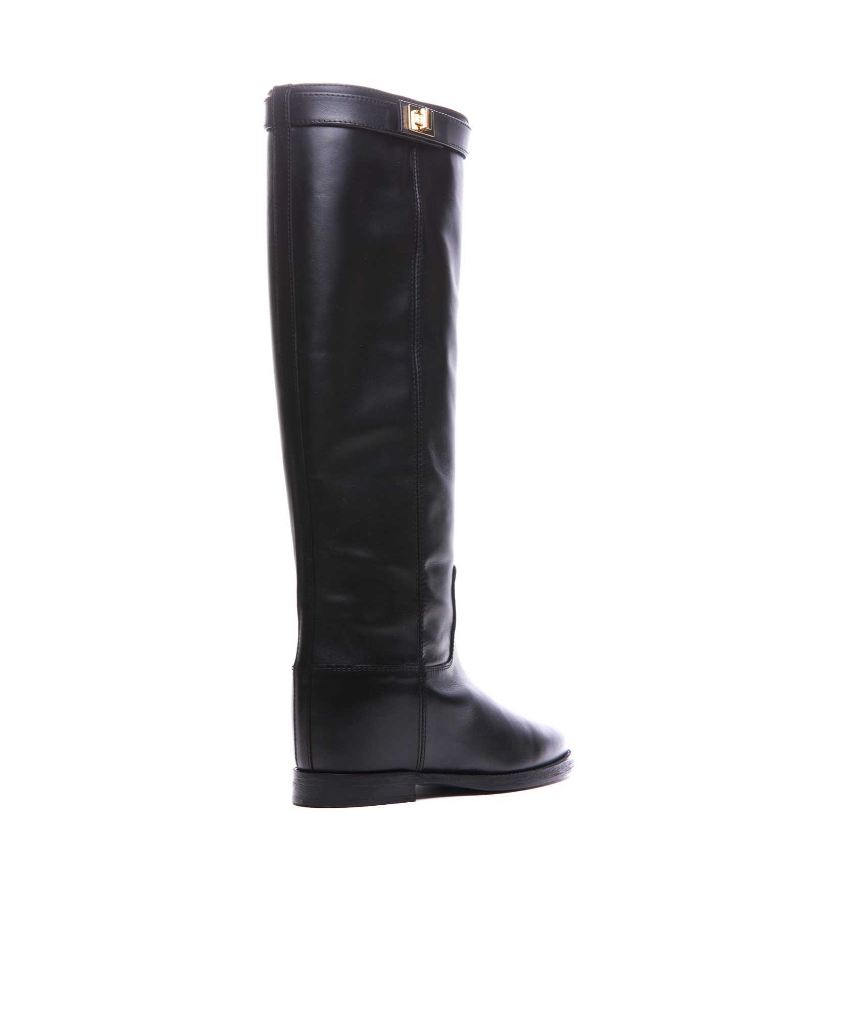 Via Roma 15 Round-head Boots In Black