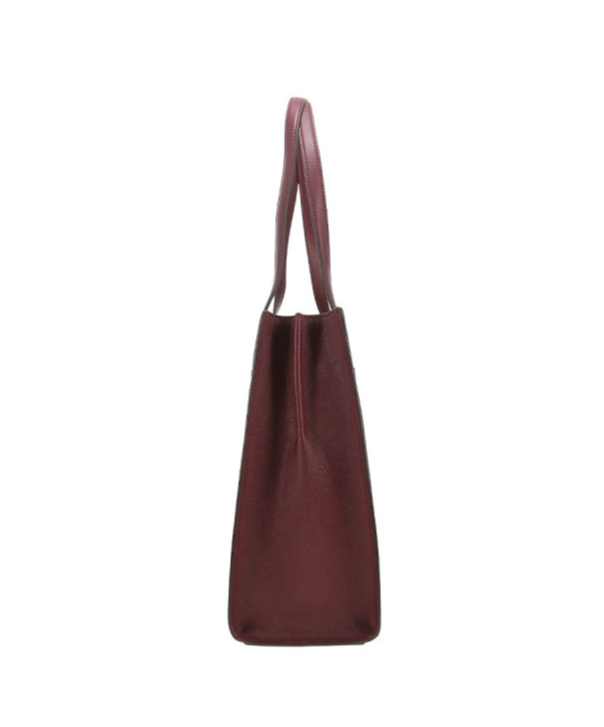 Michael Kors Jet Set Travel Large Saffiano Leather Pocket Tote Bag In Oxblood