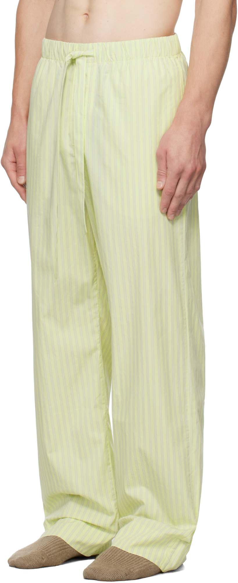Tekla X Auralee Collaboration Pajama Pants In Yellow