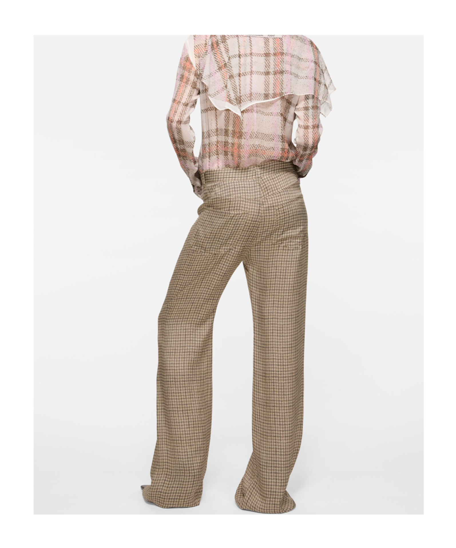 Acne Studios Pleated Cropped Pants In Brown