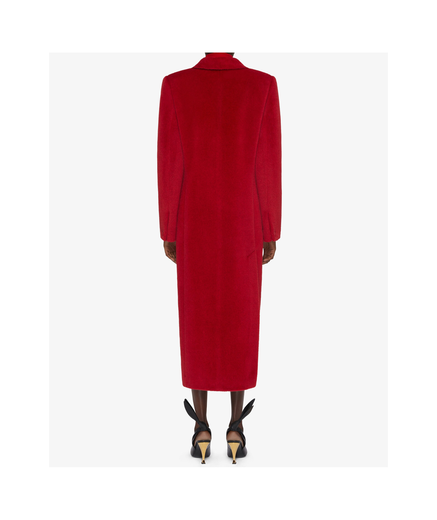 Givenchy Coat In Alpaca Wool In Red