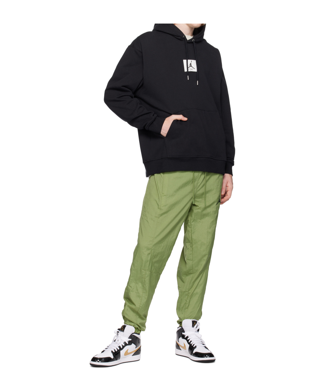 Nike Khaki Sport Jam Track Pants In Sky J Light Olive/sky J Light Olive/black