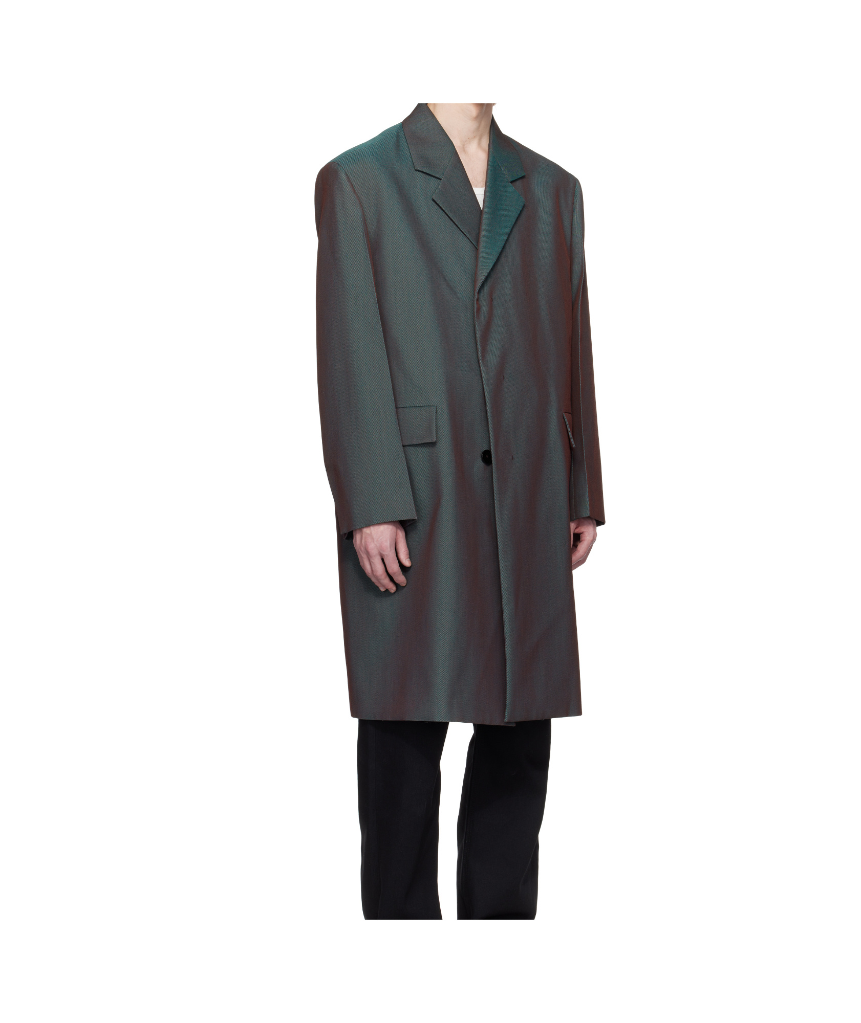 Jil Sander Tailored Coat In Iridescent Plum