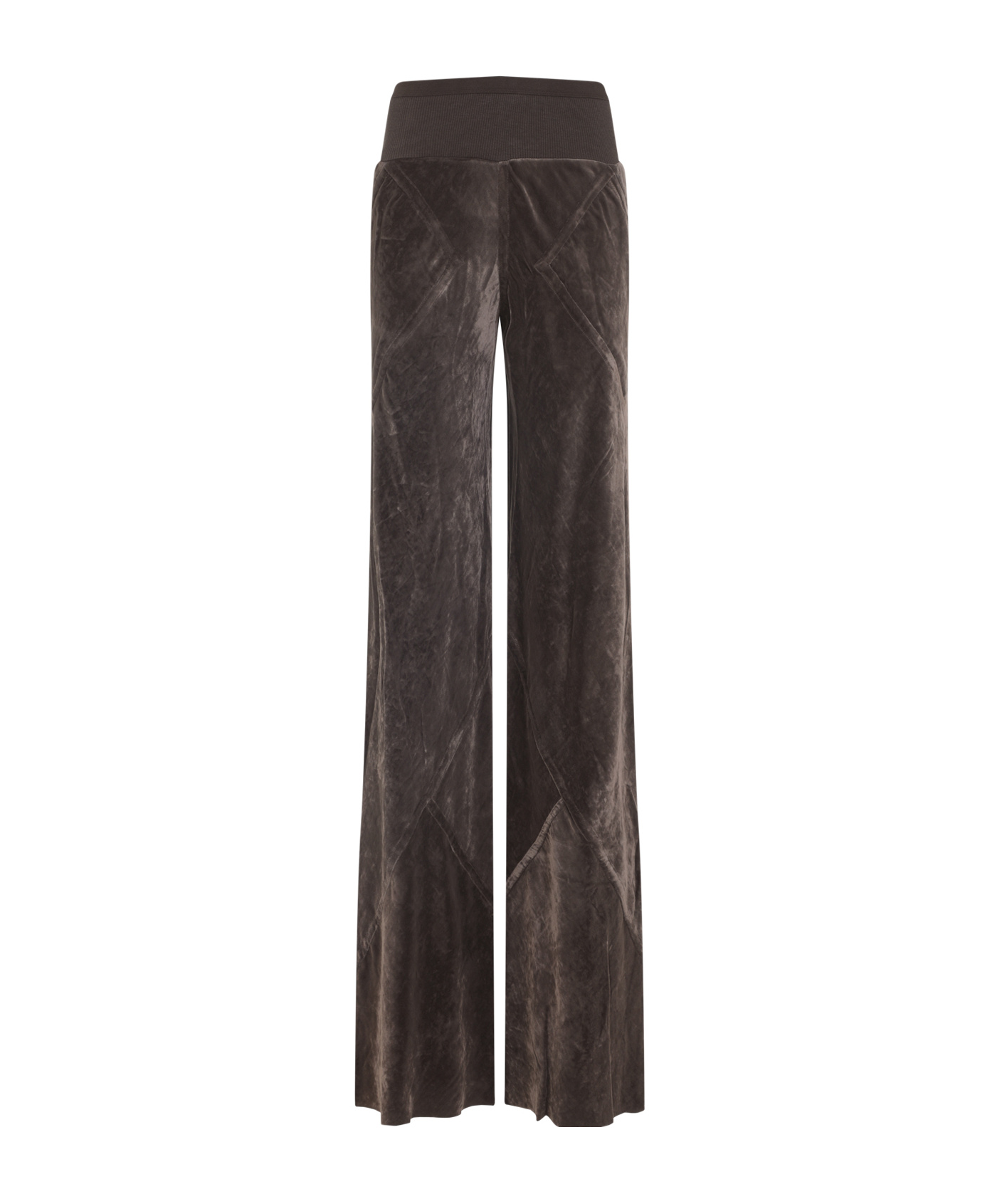 Rick Owens Elastic Waist Casual Pants In Brown