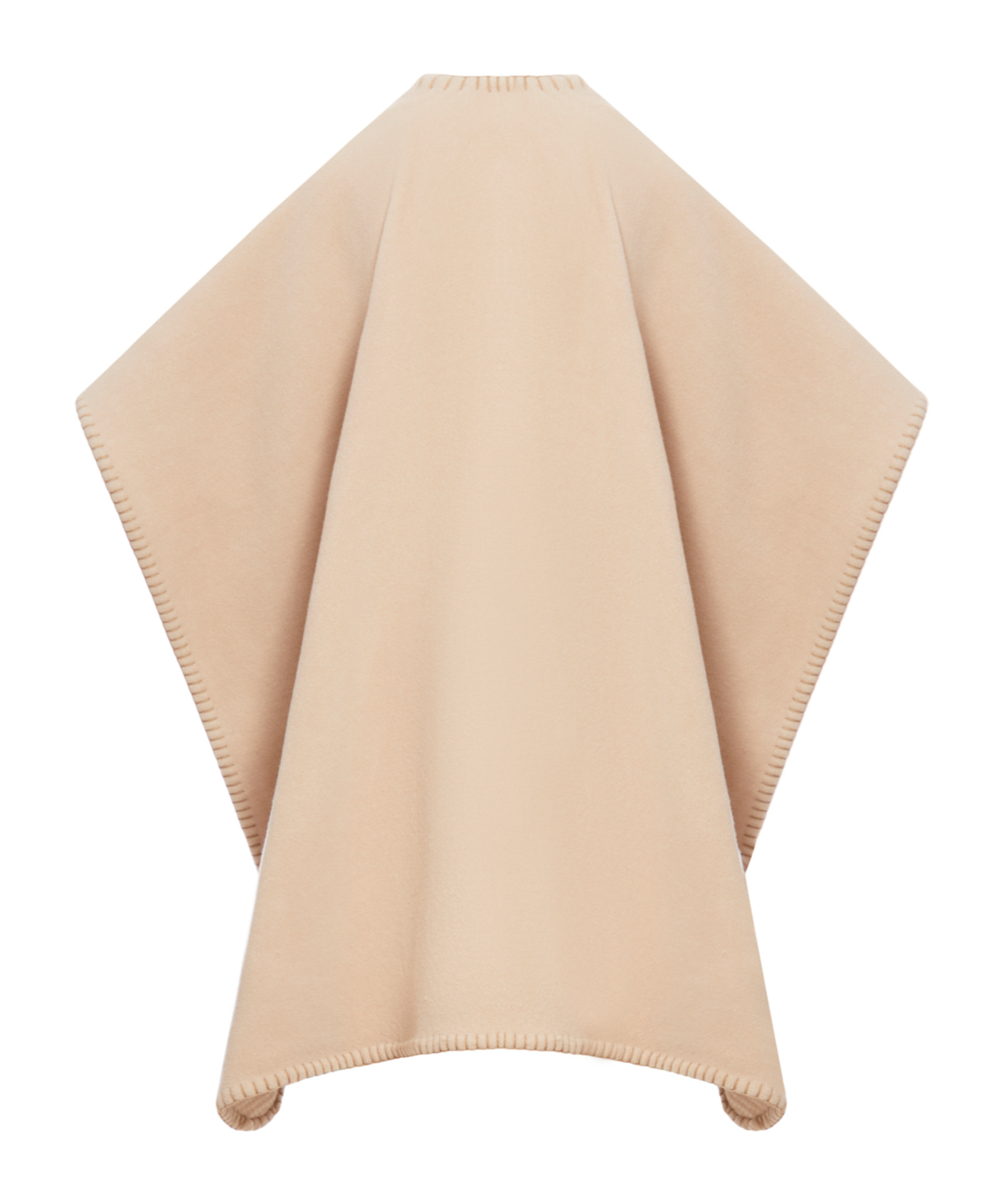 Fendi Logo Detailed Poncho In Nude