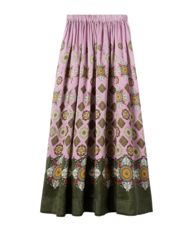 La Doublej Floral-print Maxi Skirt In Multi