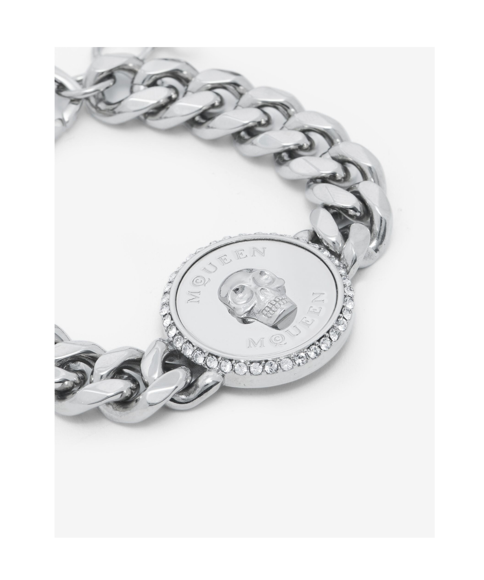 Alexander Mcqueen Sovereign Skull Bracelet In White
