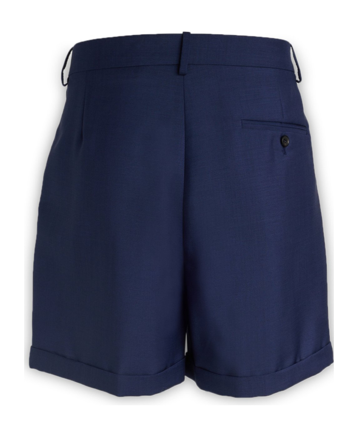 Bally Men's Mohair-wool Pleated Tailored Shorts In Blue