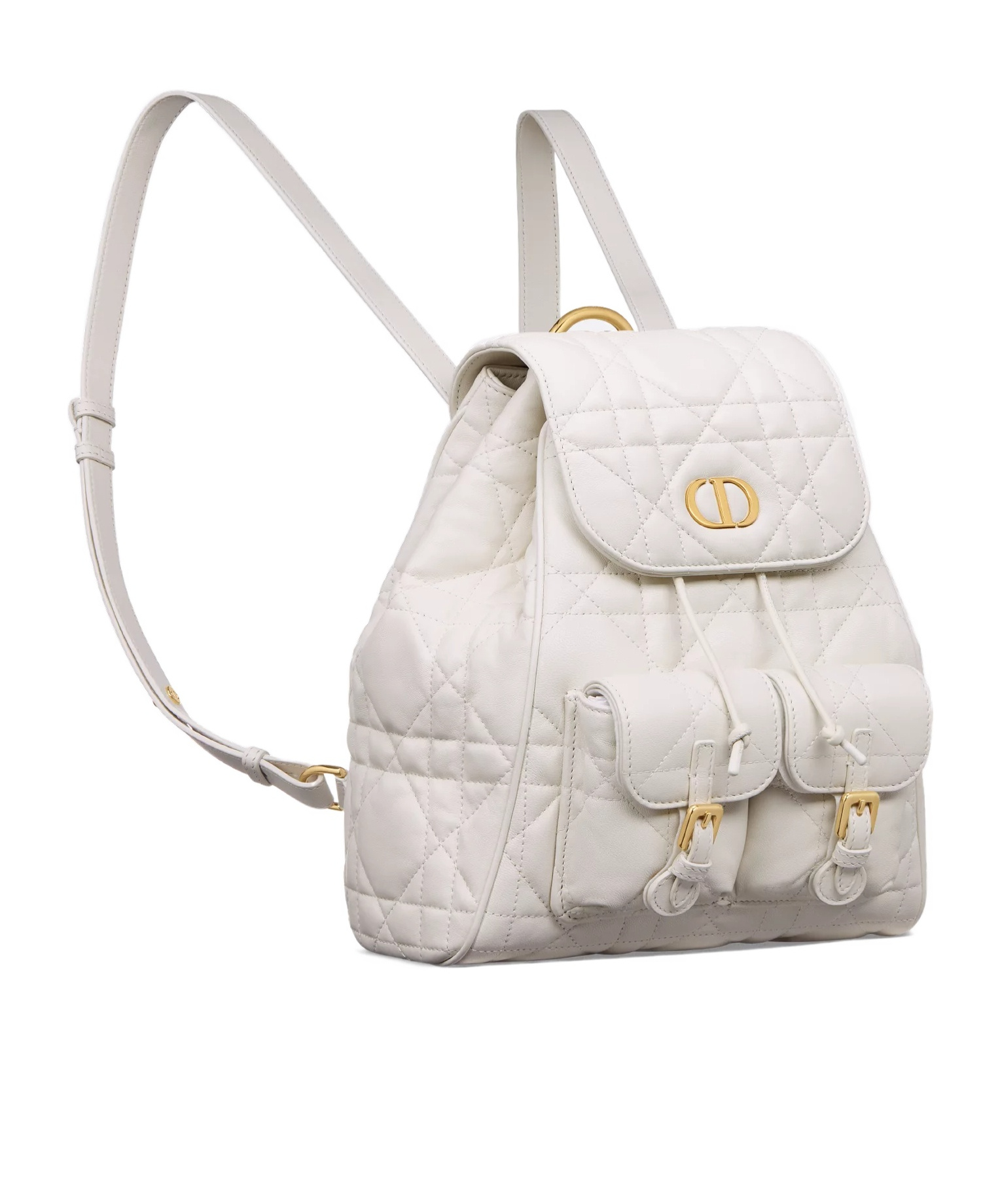 Dior Medium Flip Shoulder Bag In Milky White