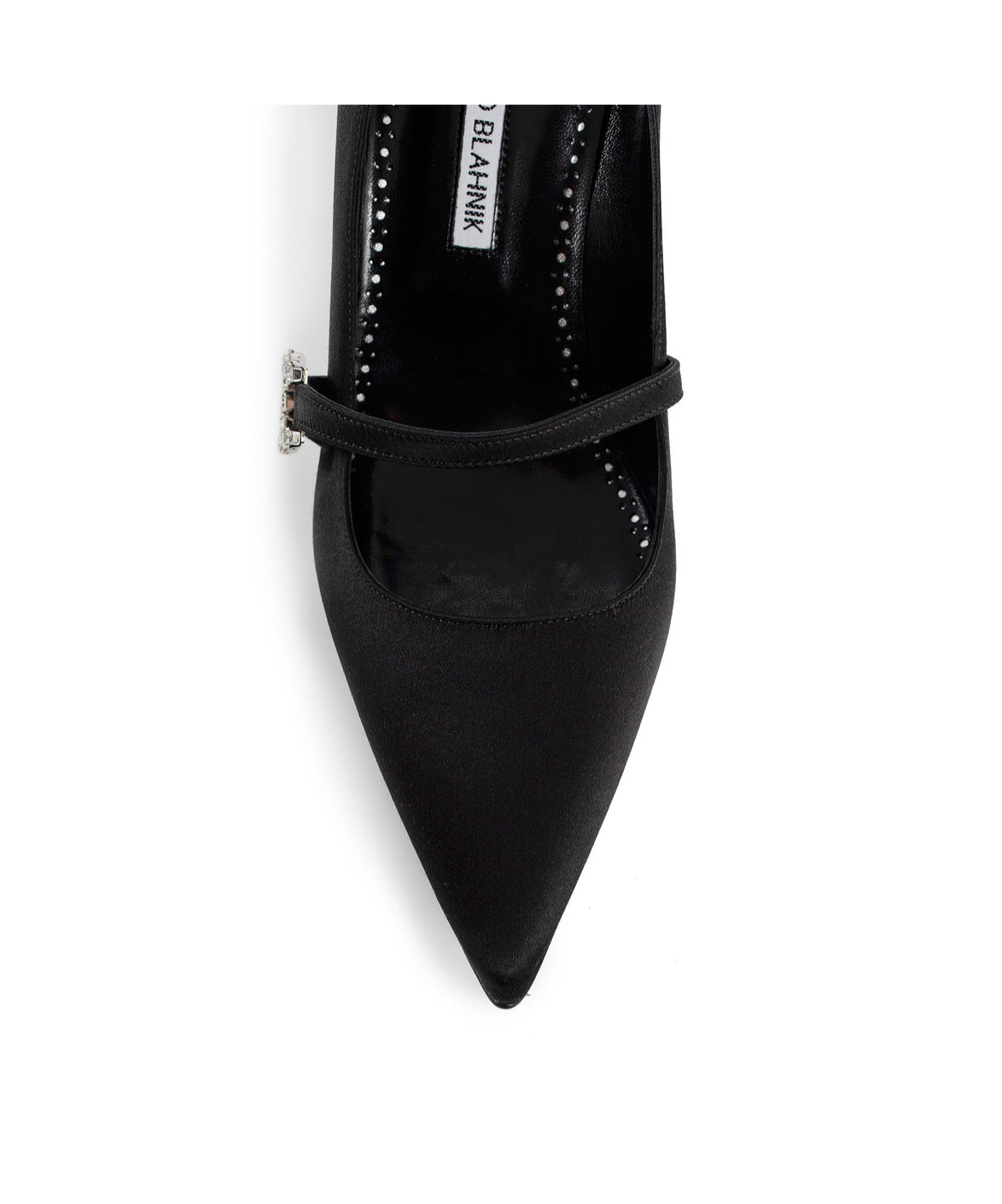Manolo Blahnik Mary Jane Satin Pumps In Black