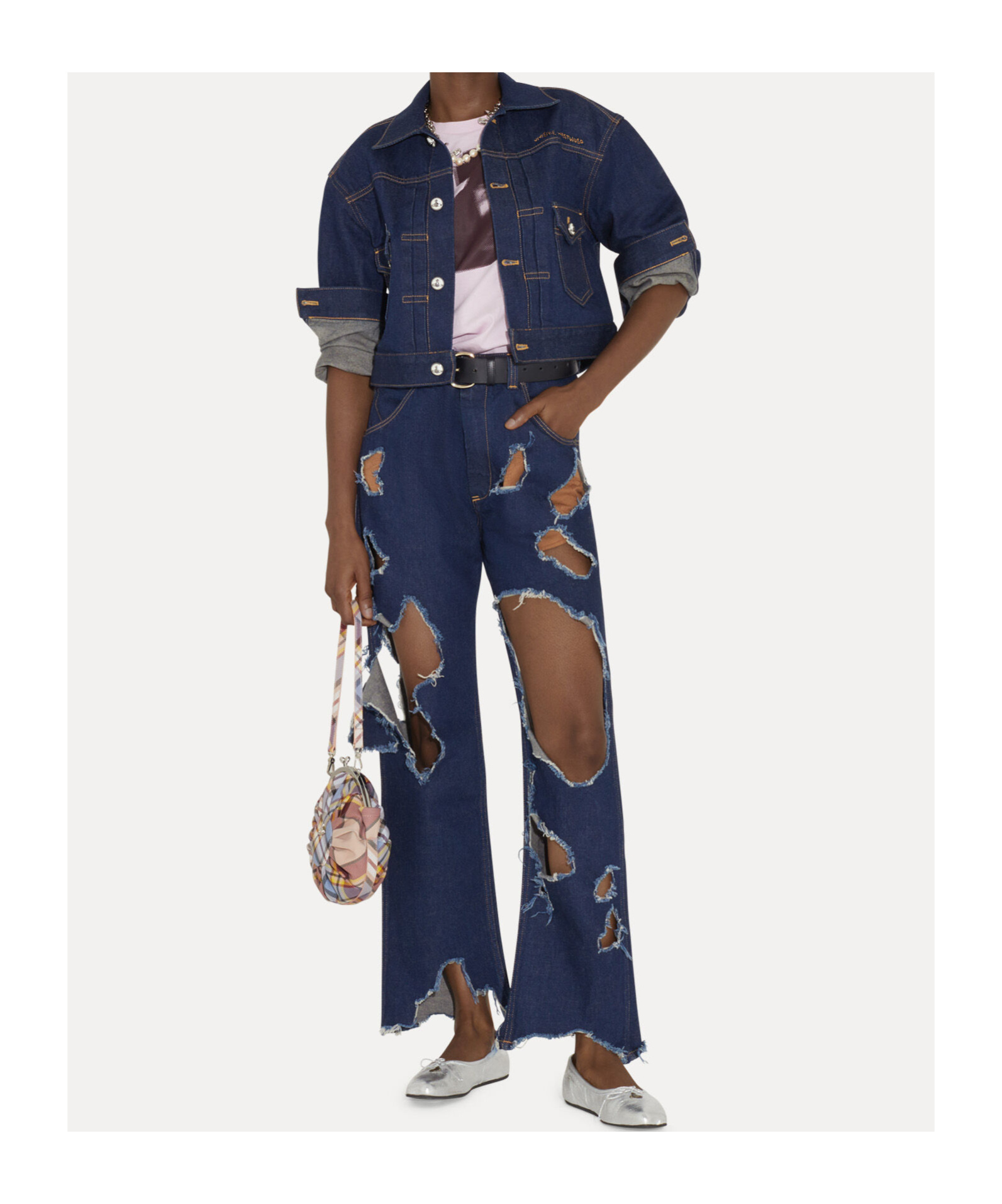 Vivienne Westwood Mens Sailor Asymmetric Cotton-linen Denim Mini Skirt Indigo In Indigo