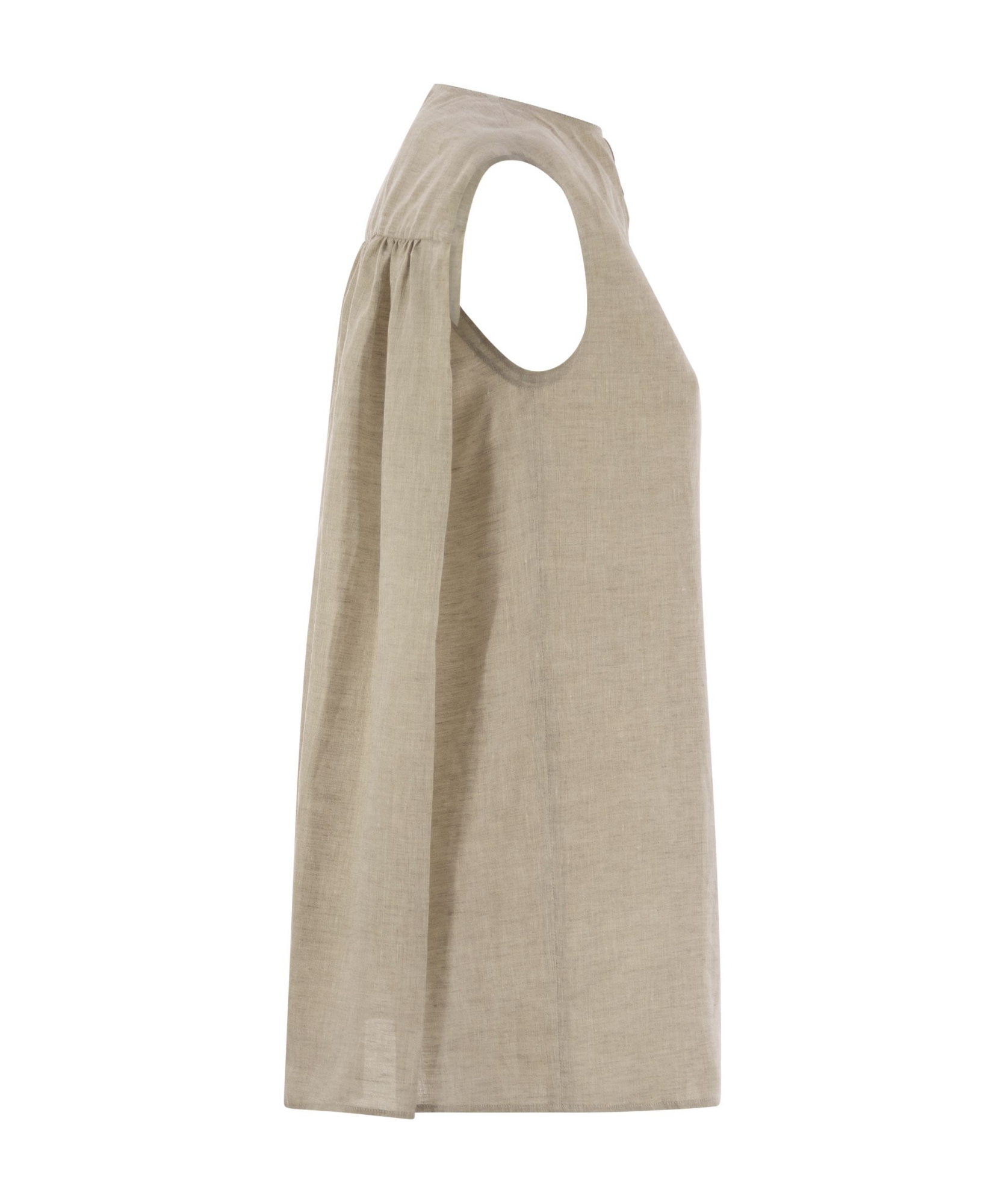 Fabiana Filippi Women's Linen Sleeveless Top In Nude