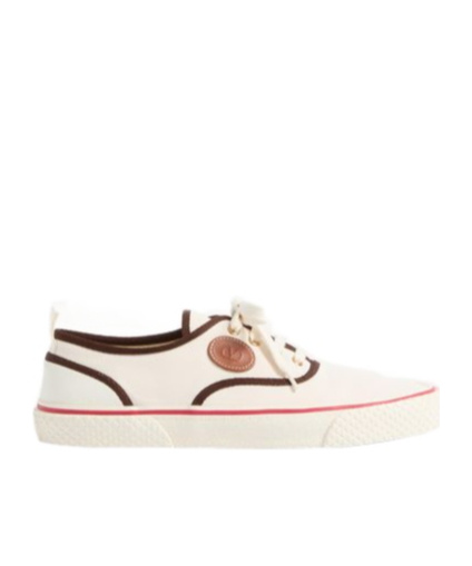 Valentino Nojoke Canvas Sneakers With Contrasting Profiles In White