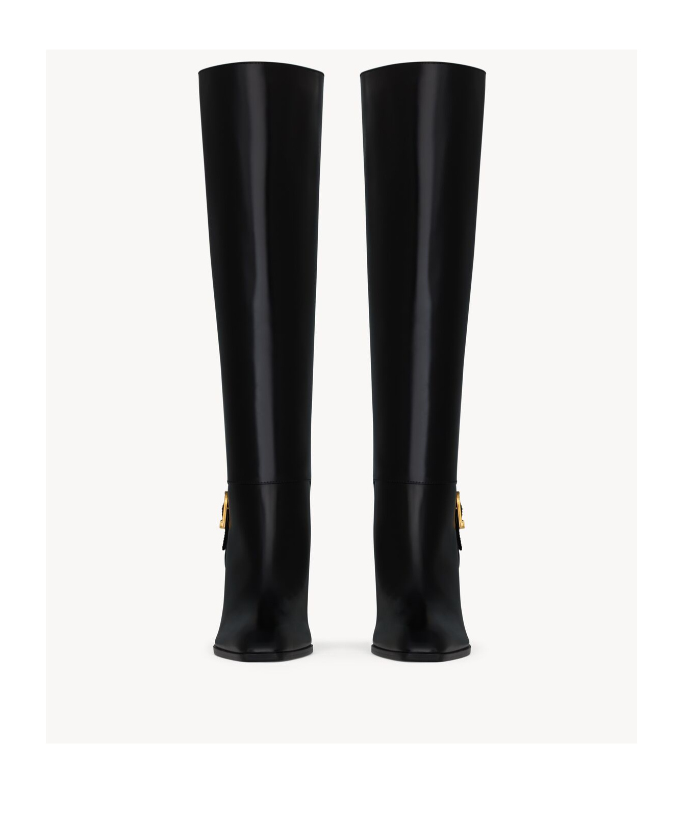 Saint Laurent Stivali Julia 70 In Pelle Nera Donna In Black