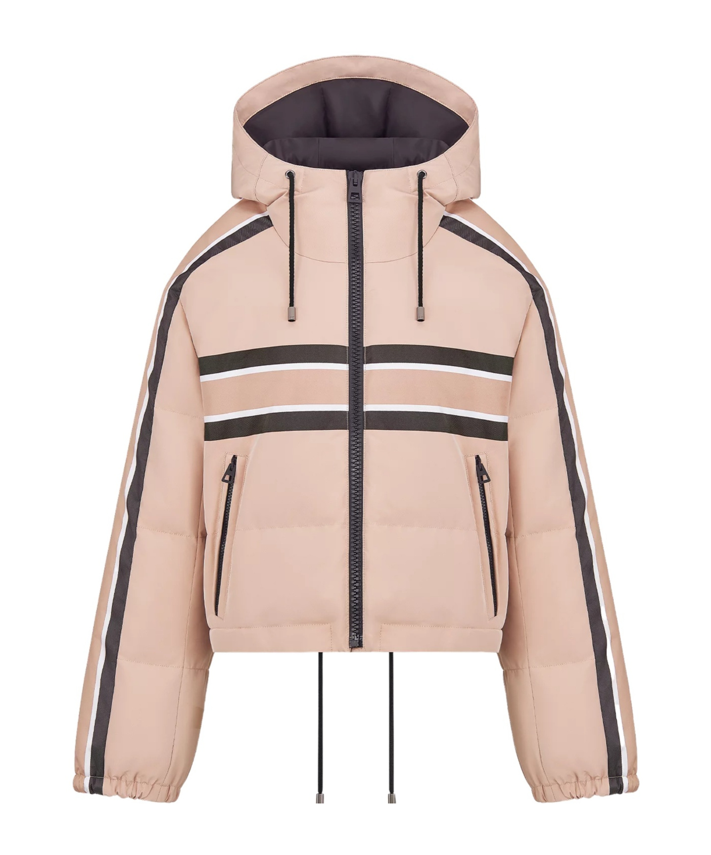 Dior Long-sleeved Hooded Cotton Suit In Nude