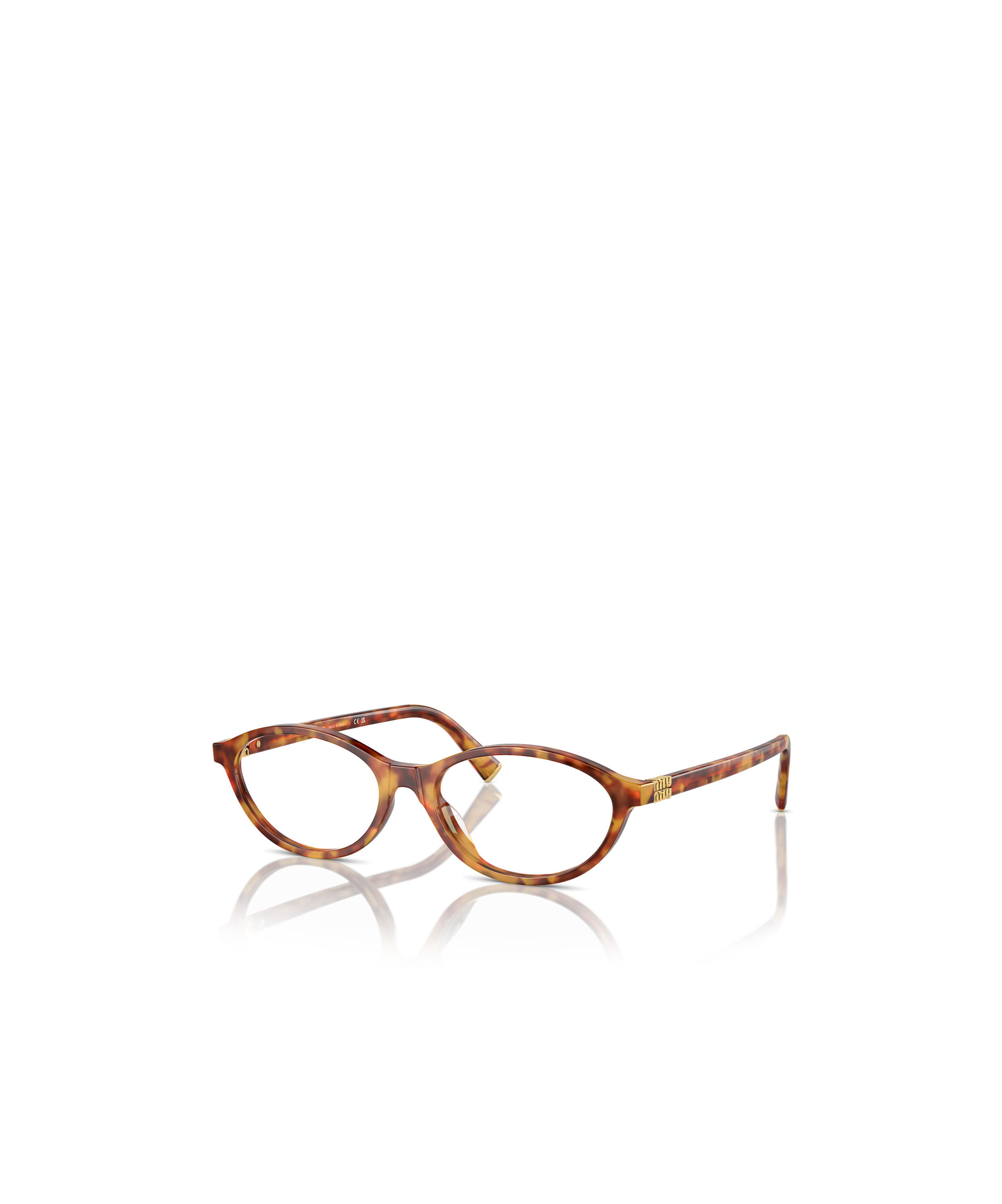 Miu Miu Logo Flat Mirror In Brown