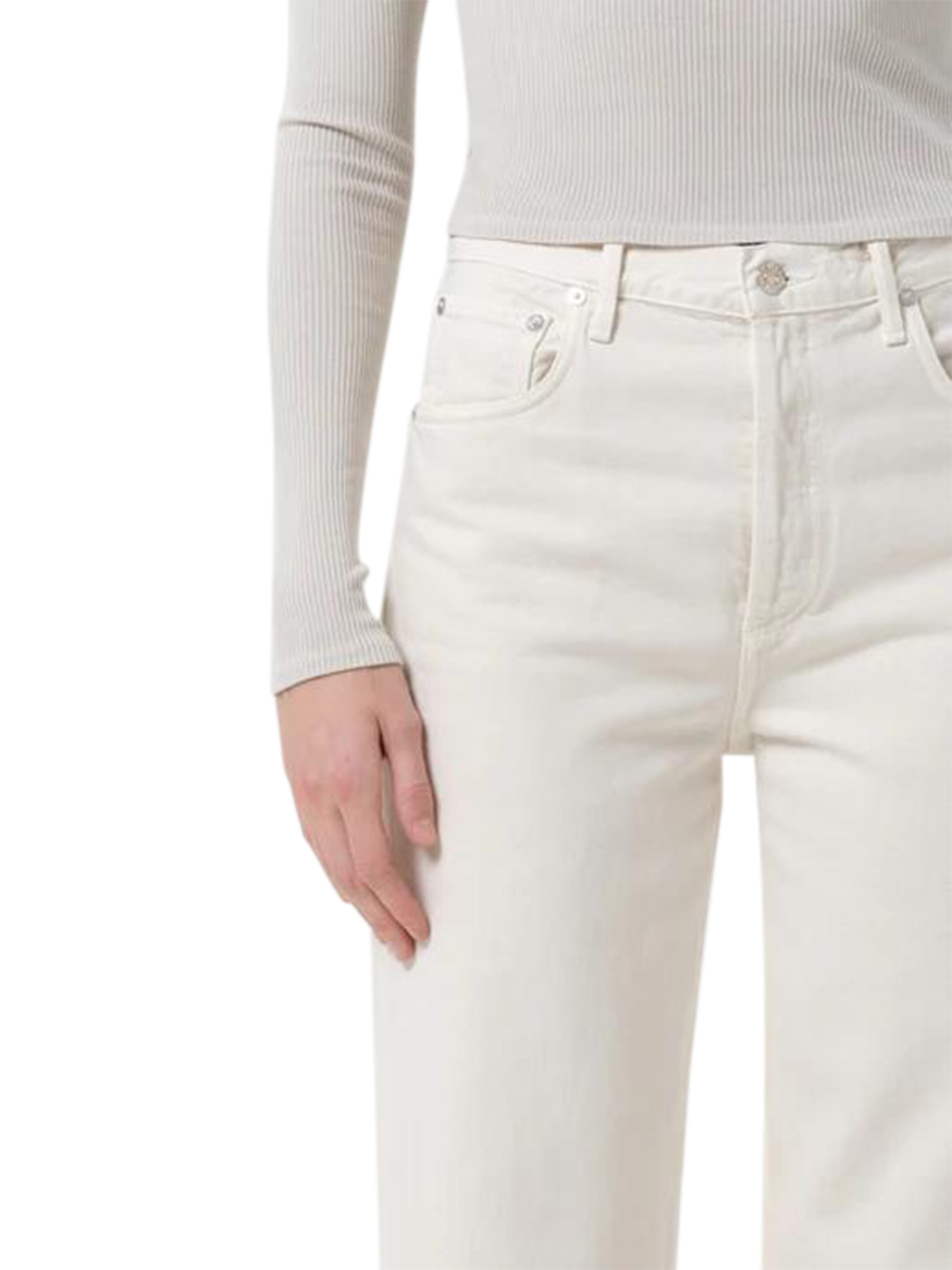 Agolde Straight-leg Jeans In White