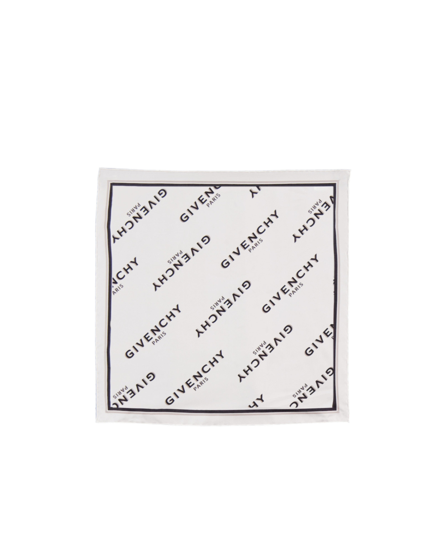 Givenchy Shadow Logo-print Silk Scarf In Gray