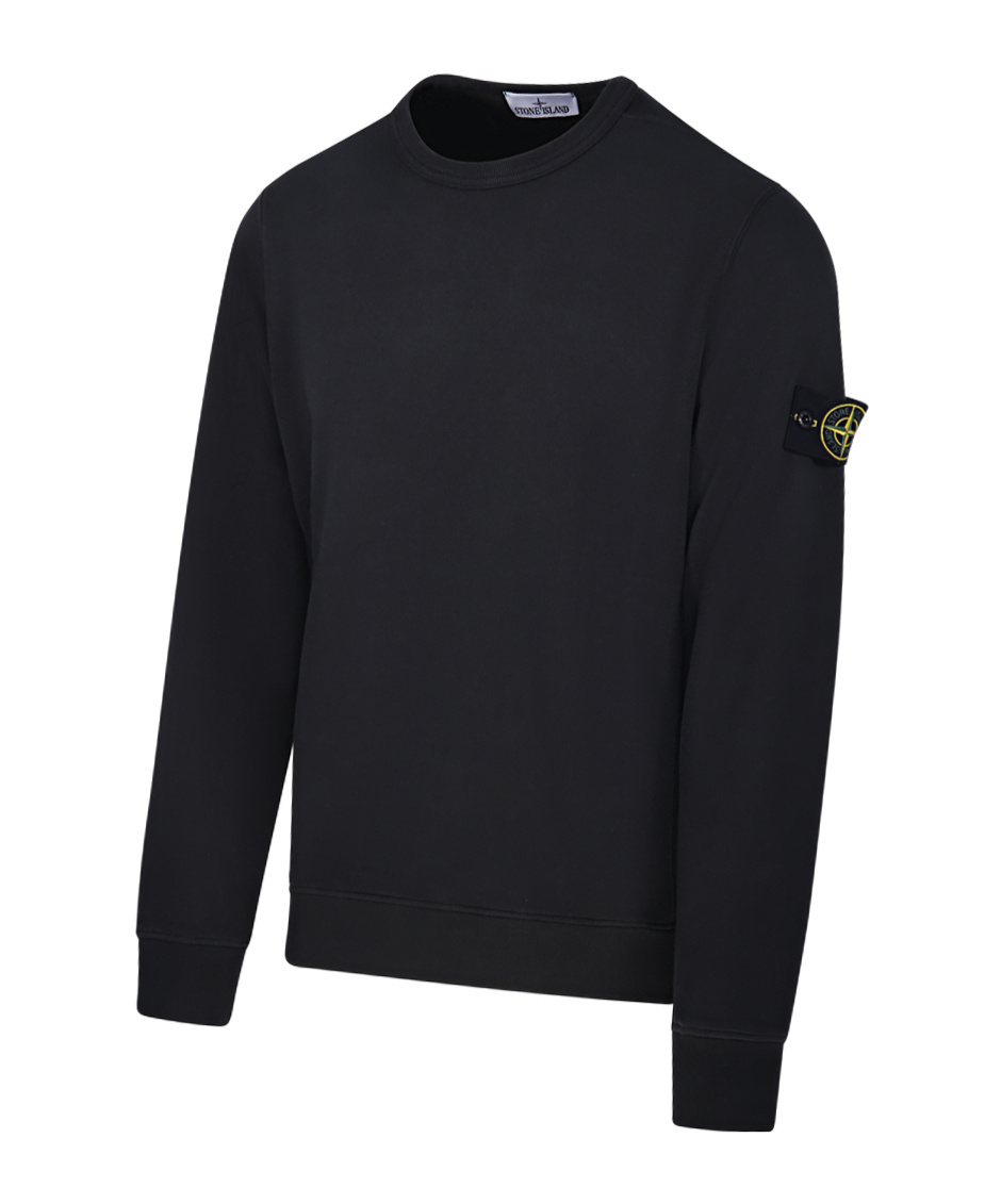 Stone Island Cotton Sweatshirt In Black