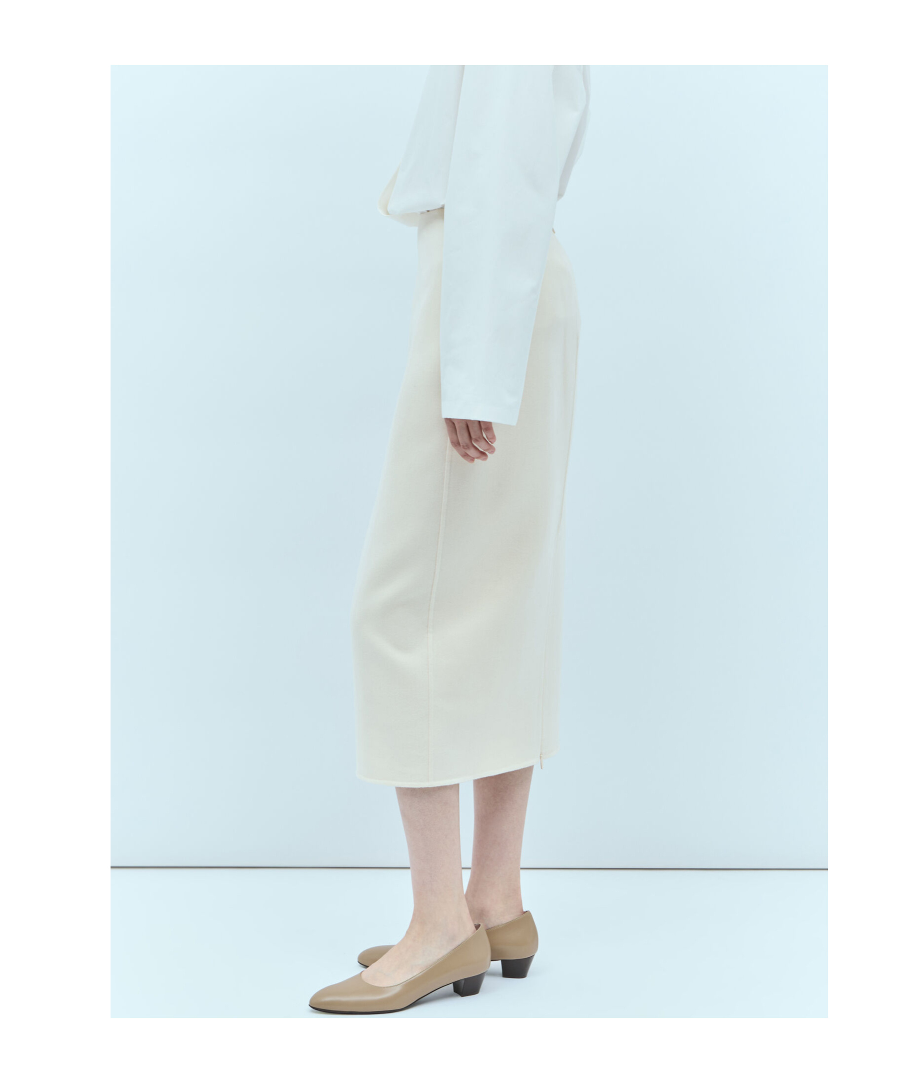 Shop The Row Bartellette Medium Length Skirt In White