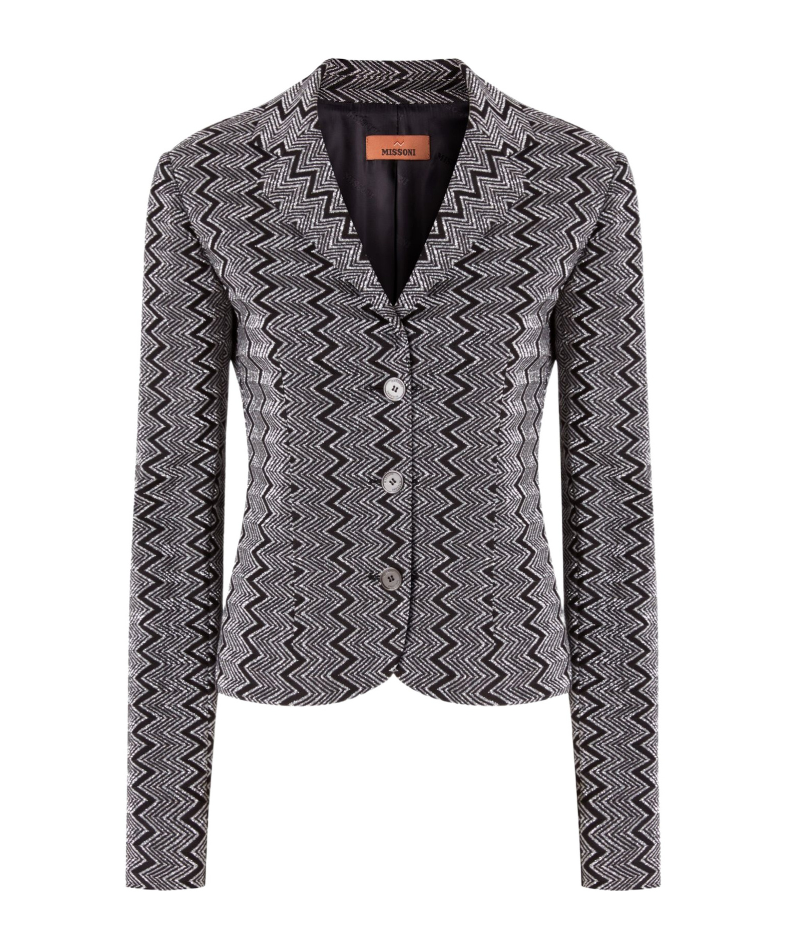 Missoni Long-sleeved Suit Jacket In Black
