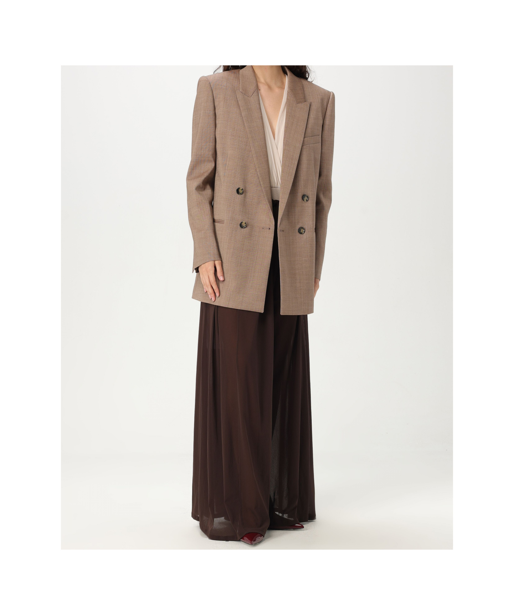 Philosophy Di Lorenzo Serafini Double-breasted Blazer In Neutral