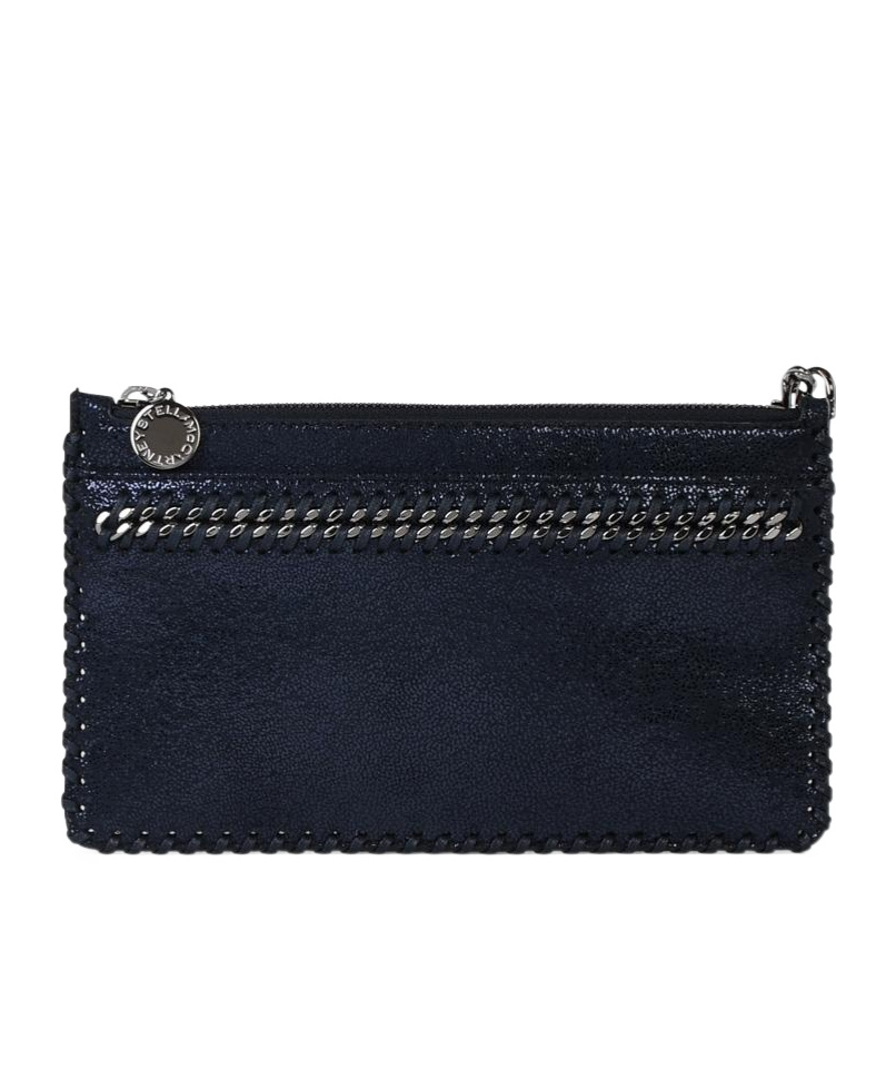 Stella Mccartney Cable-link Chain Wallet In Black