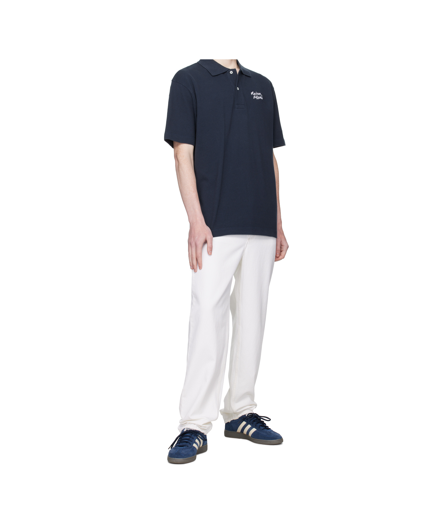 Maison Kitsuné Short Sleeve Polo Shirt In Multi