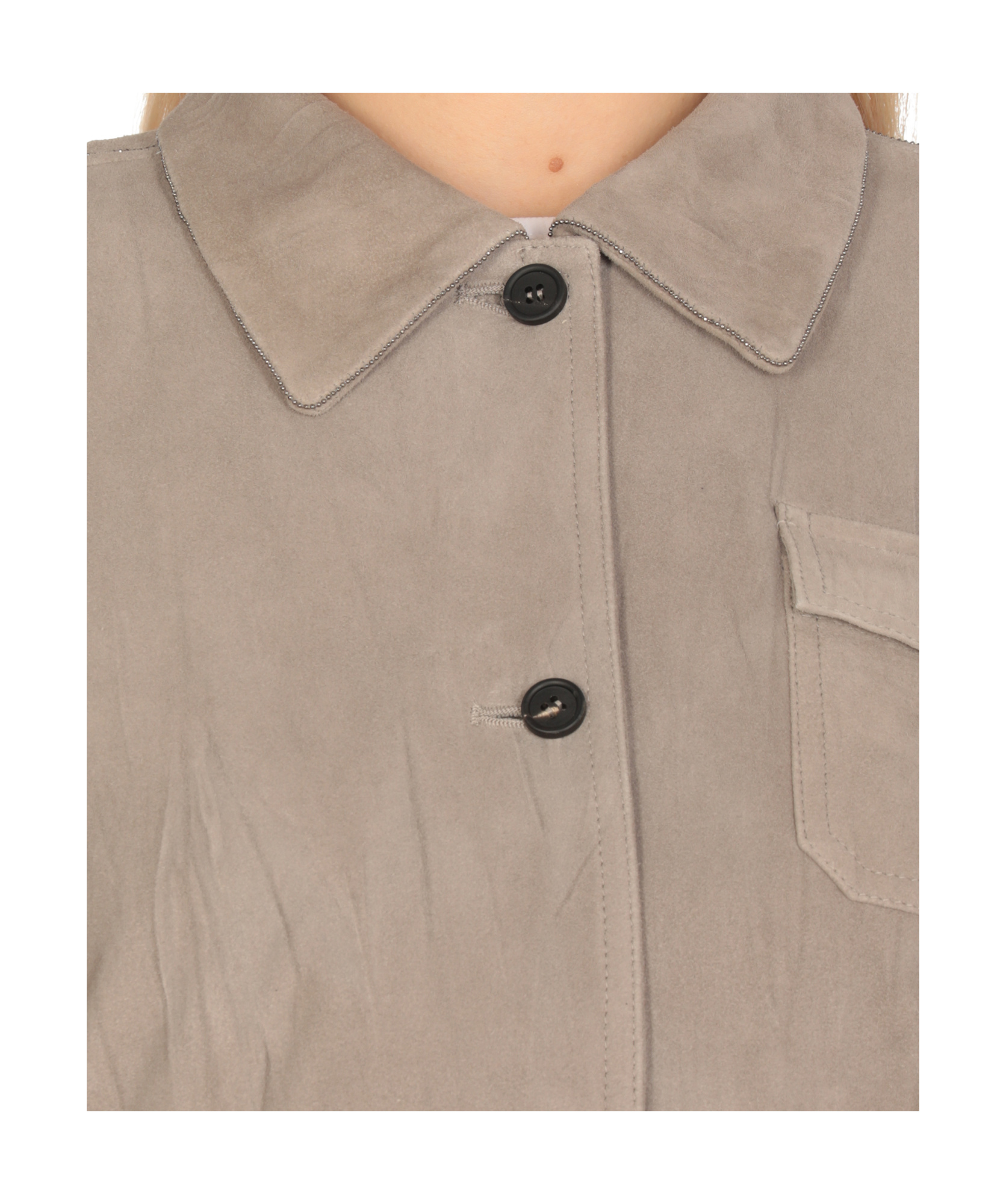 Fabiana Filippi Pleated Bomber Jacket In Brown