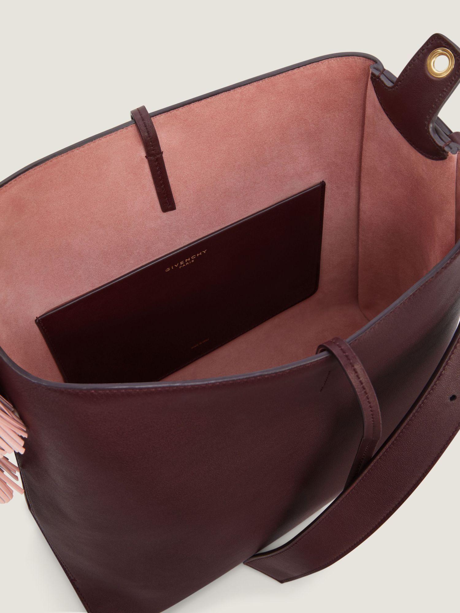 Givenchy Medium Belted Hobo Bag In Leather In Burgundy