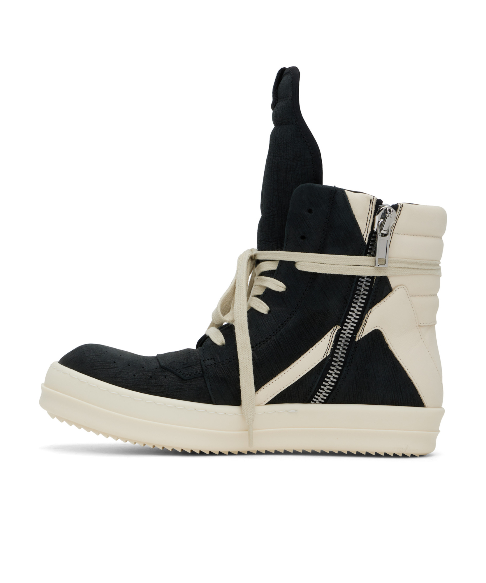 Rick Owens Lace-up High-top Sneakers In Black