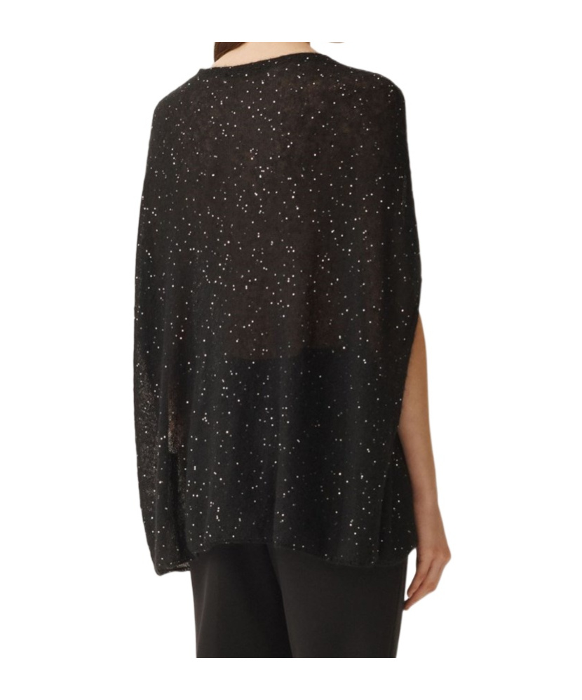 Fabiana Filippi Embroidered Sequin Sweater In Black