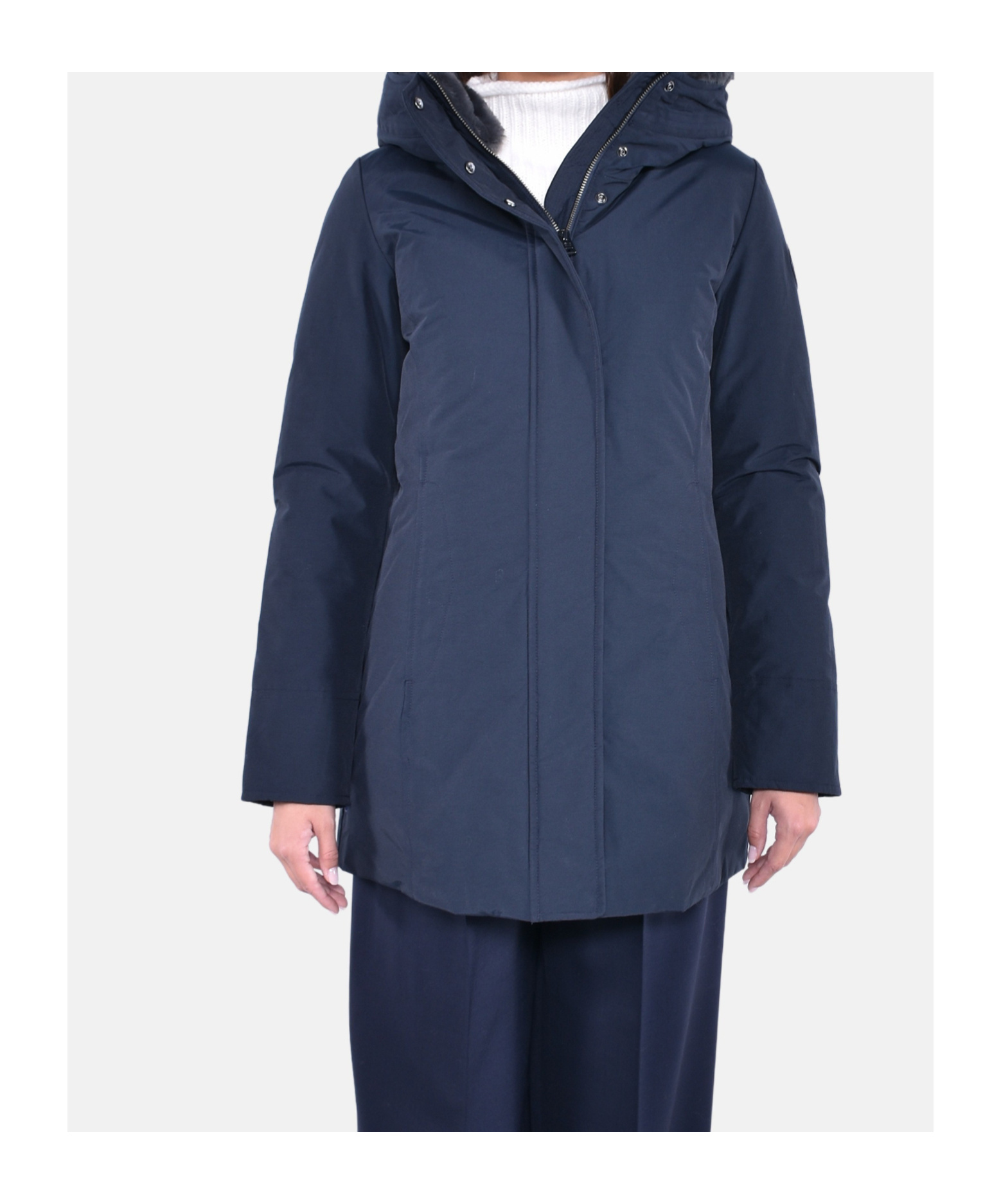 Woolrich Boulder Faux Fur Parka In Black