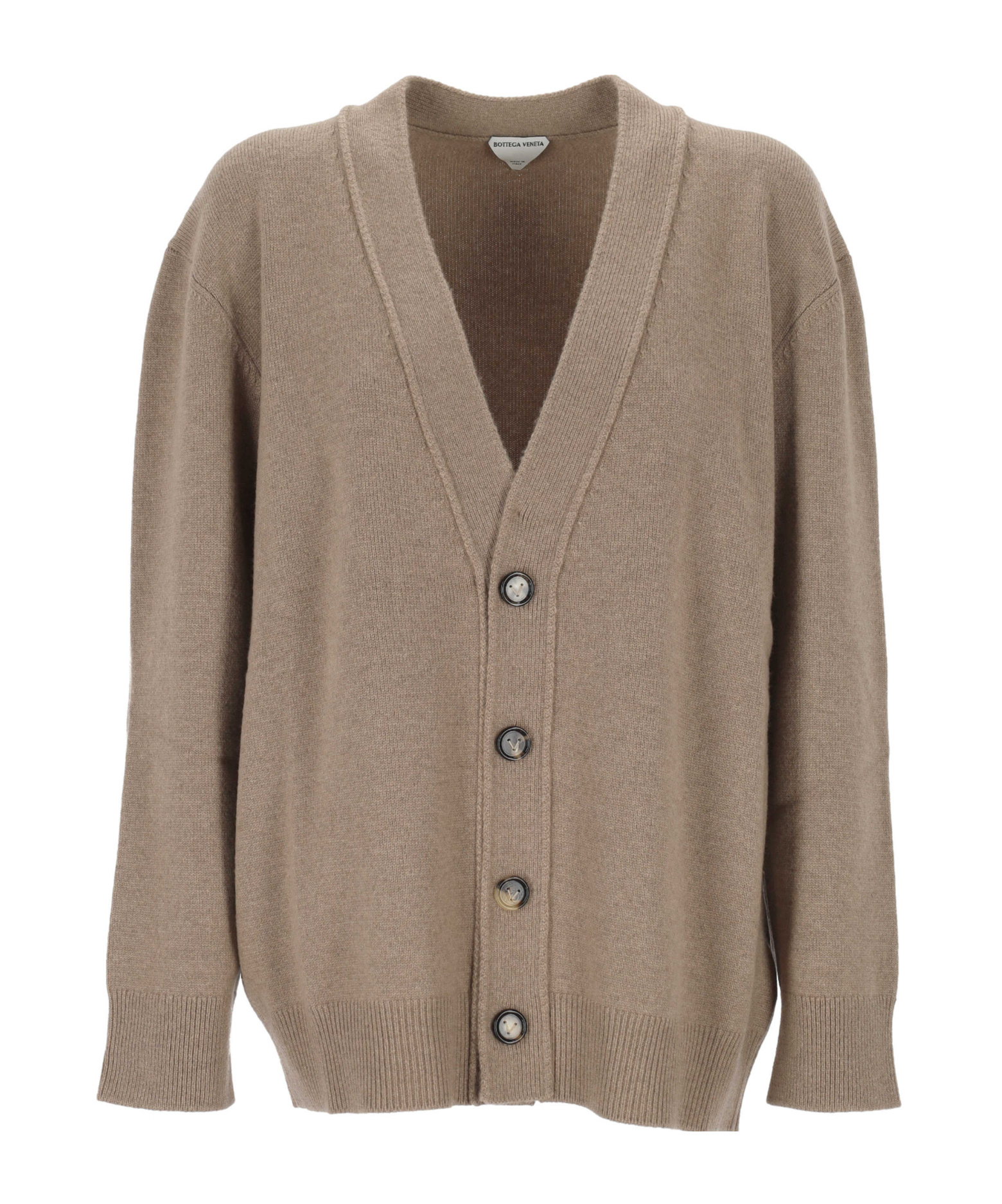 Bottega Veneta Long-sleeved Cardigan In Brown