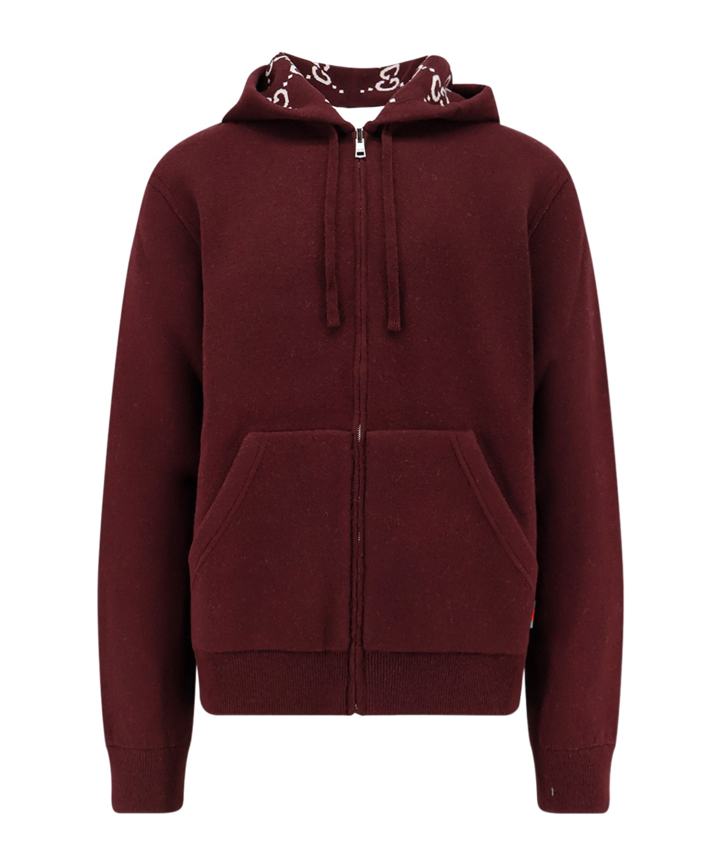 Gucci Men Reversible Wool Jacket With Gg Motif In Red