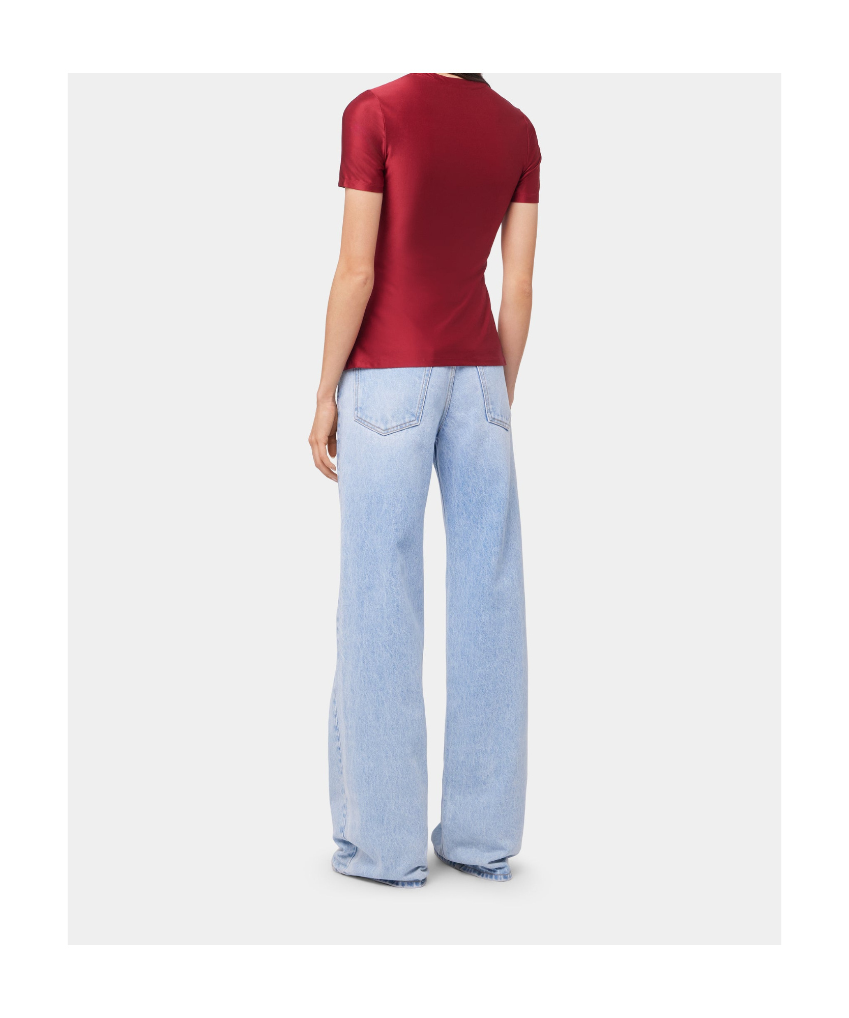 Shop Rabanne Draped T-shirt In Red