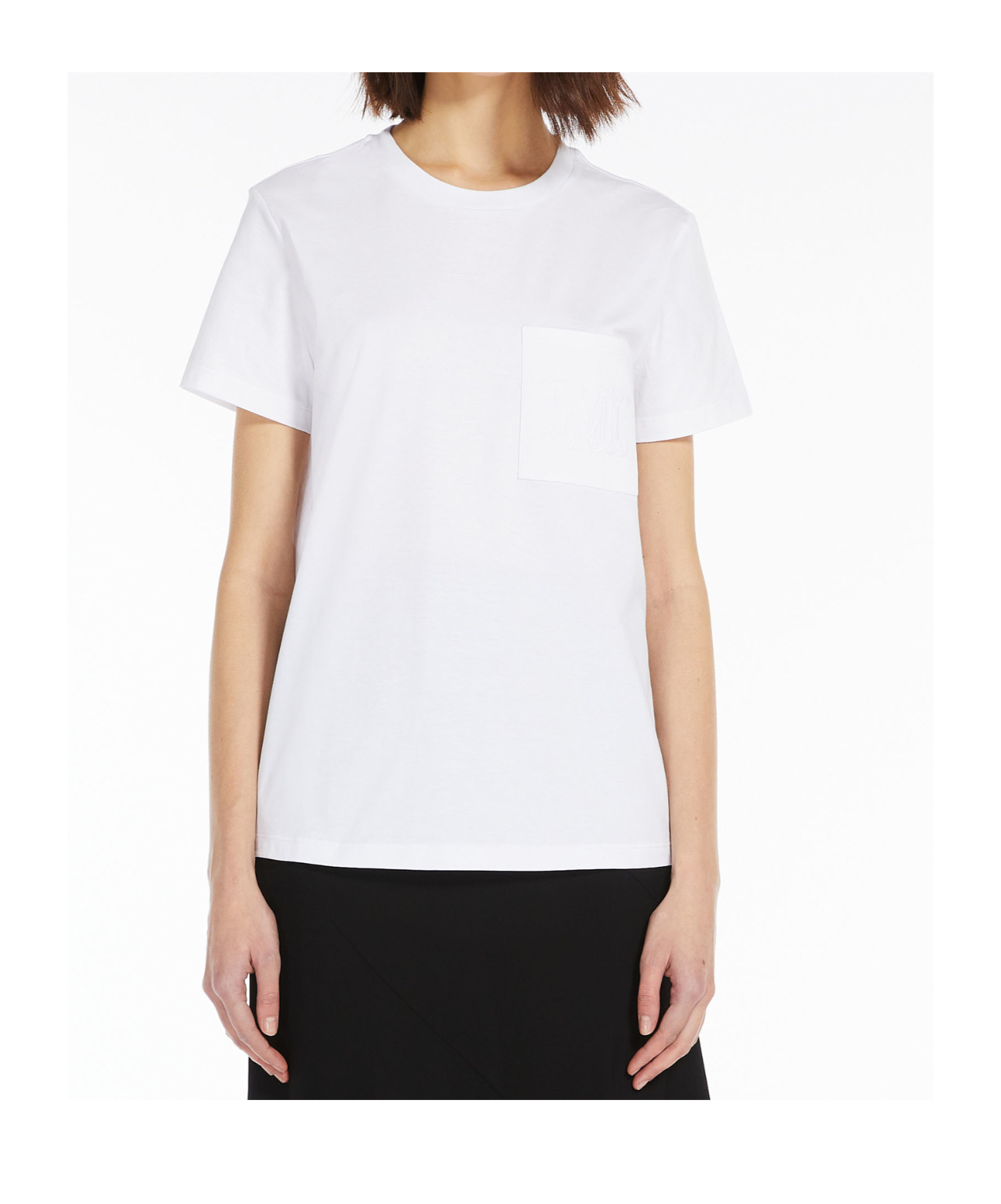 Max Mara M Monogram Cotton Jersey T-shirt Clothing In White