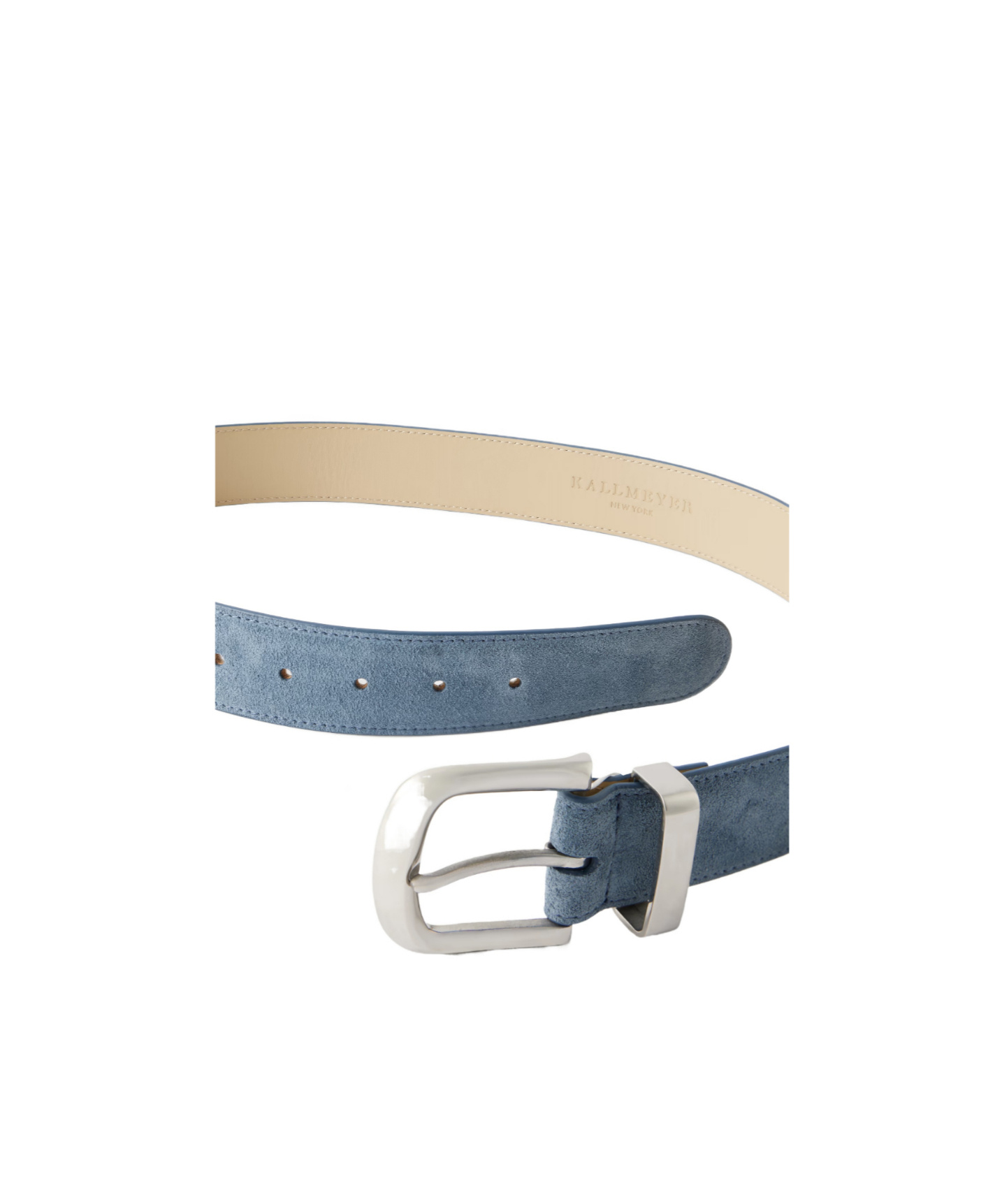Kallmeyer Johnson Suede Belt In Blue