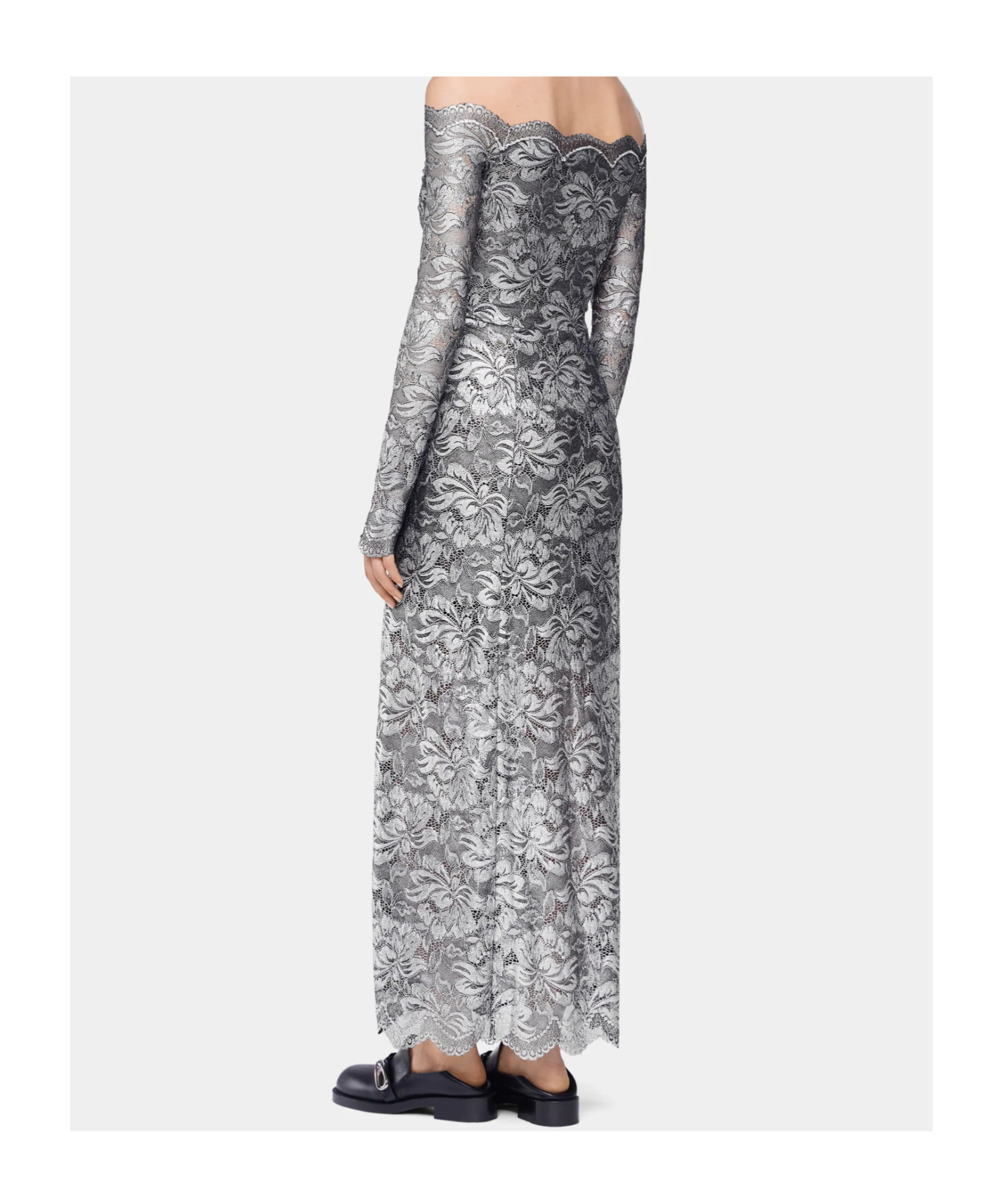 Rabanne Scalloped Maxi Dress In Black