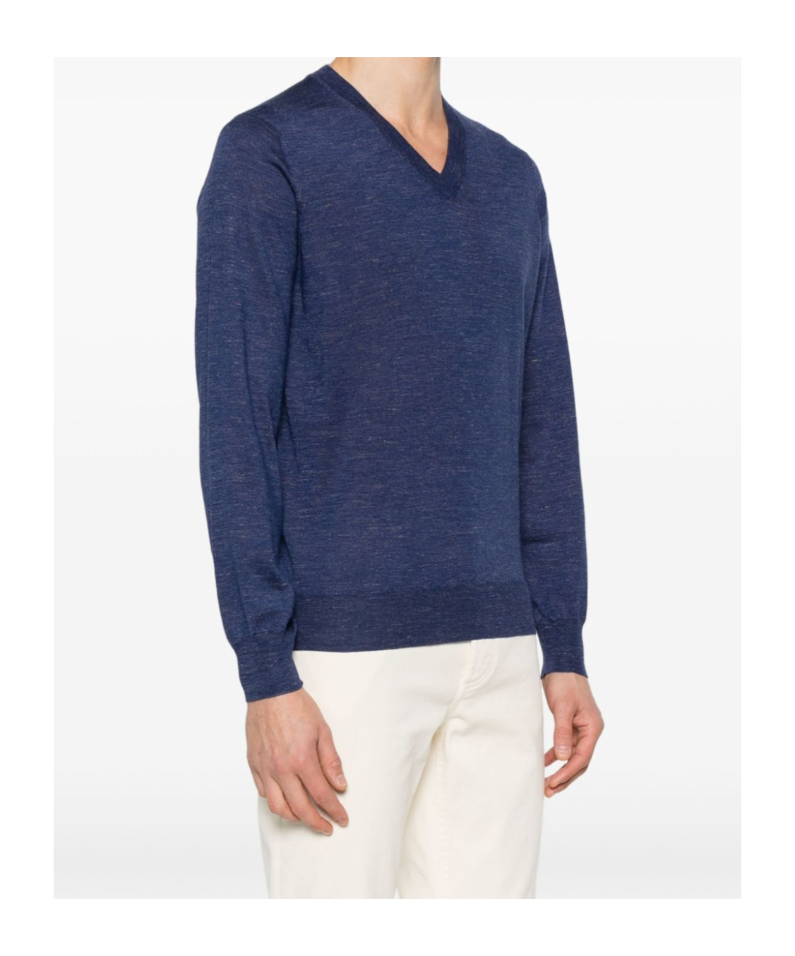 Brunello Cucinelli Men Long Sleeve Crew-neck Sweater In Blue
