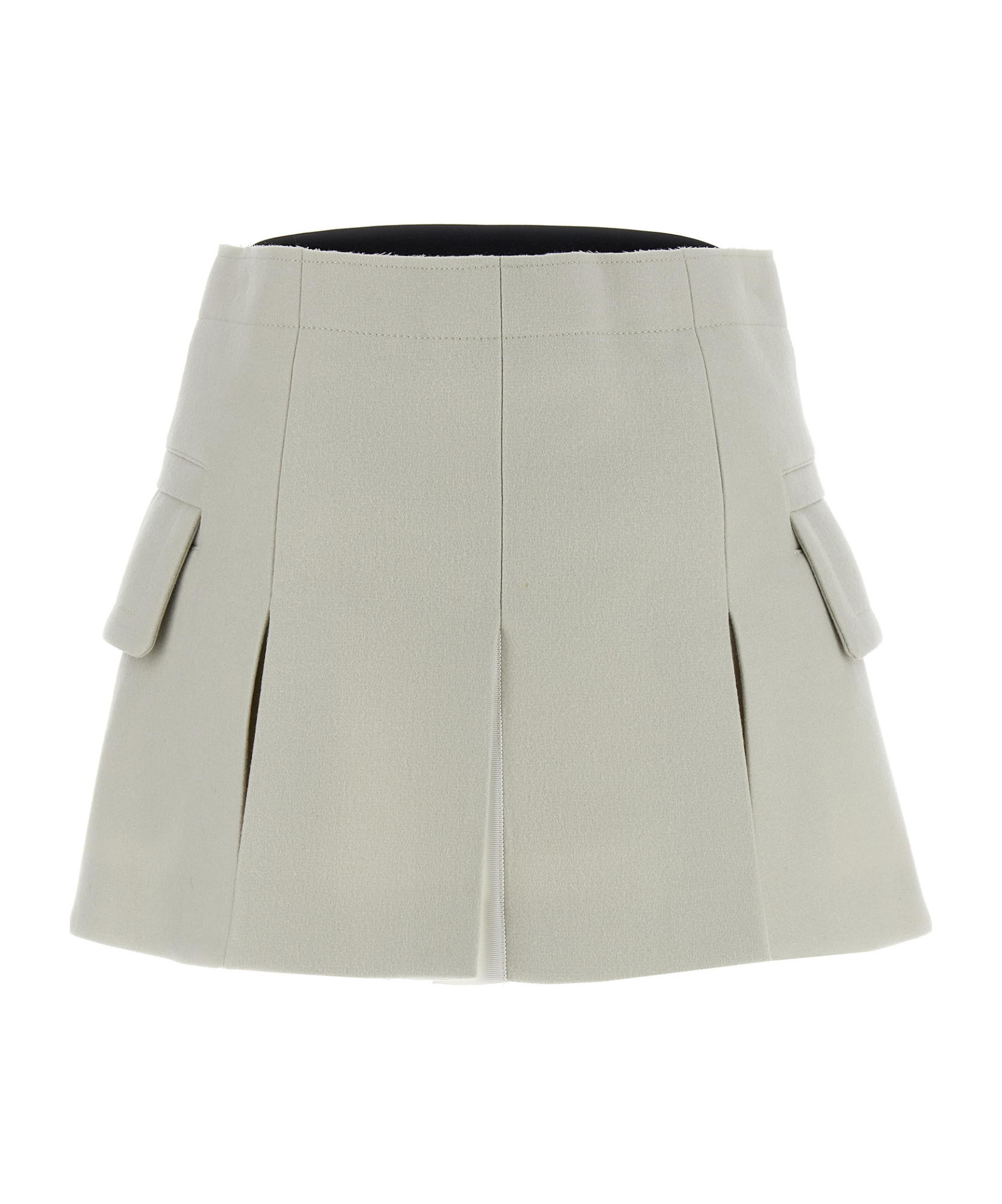 Sacai Mini Skirt With Built-in In Gray