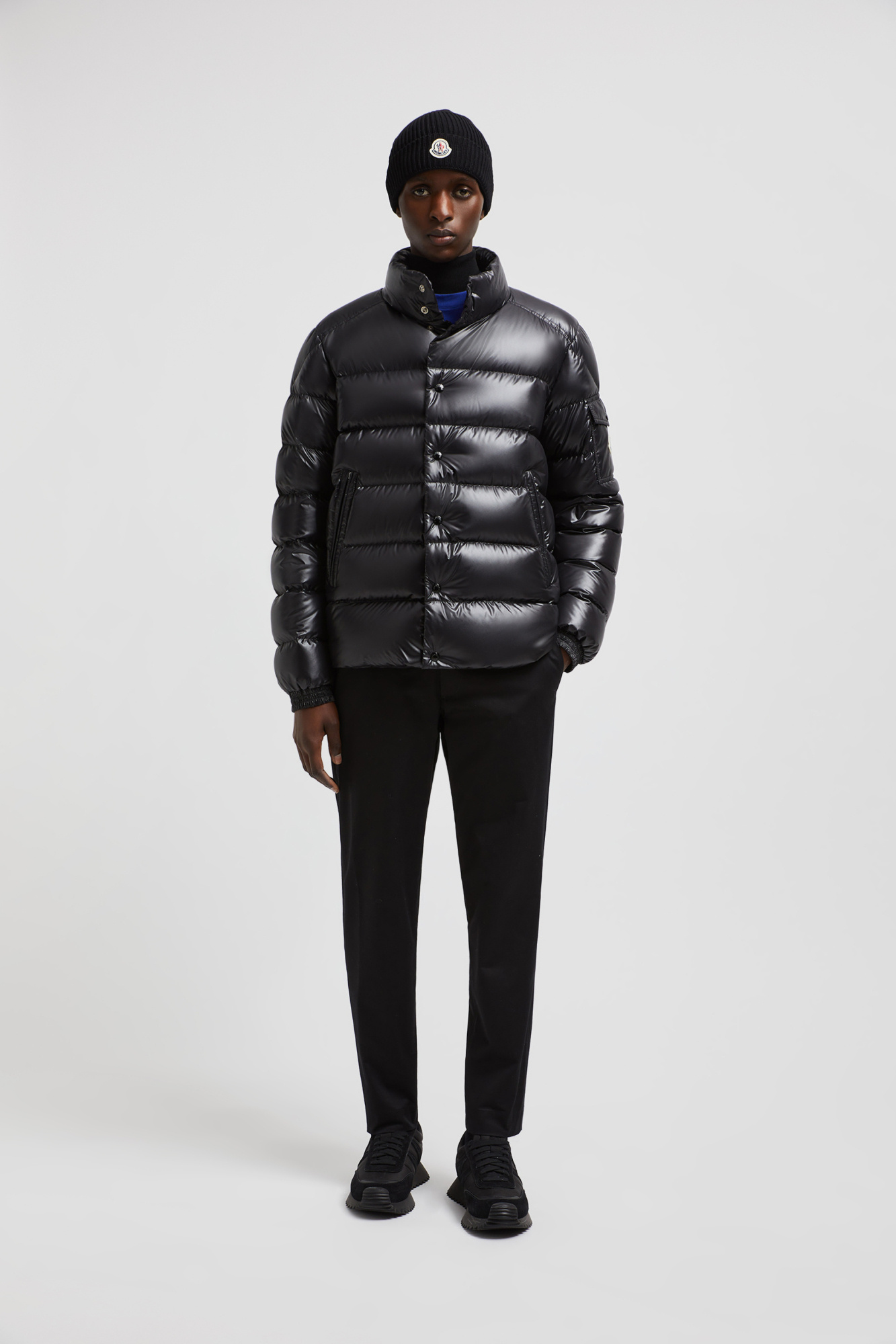 Shop Moncler Lule Short Down Jacket In Black