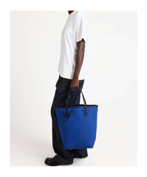 Jw Anderson Large Anchor Canvas Leather Tote In Blue In Multi