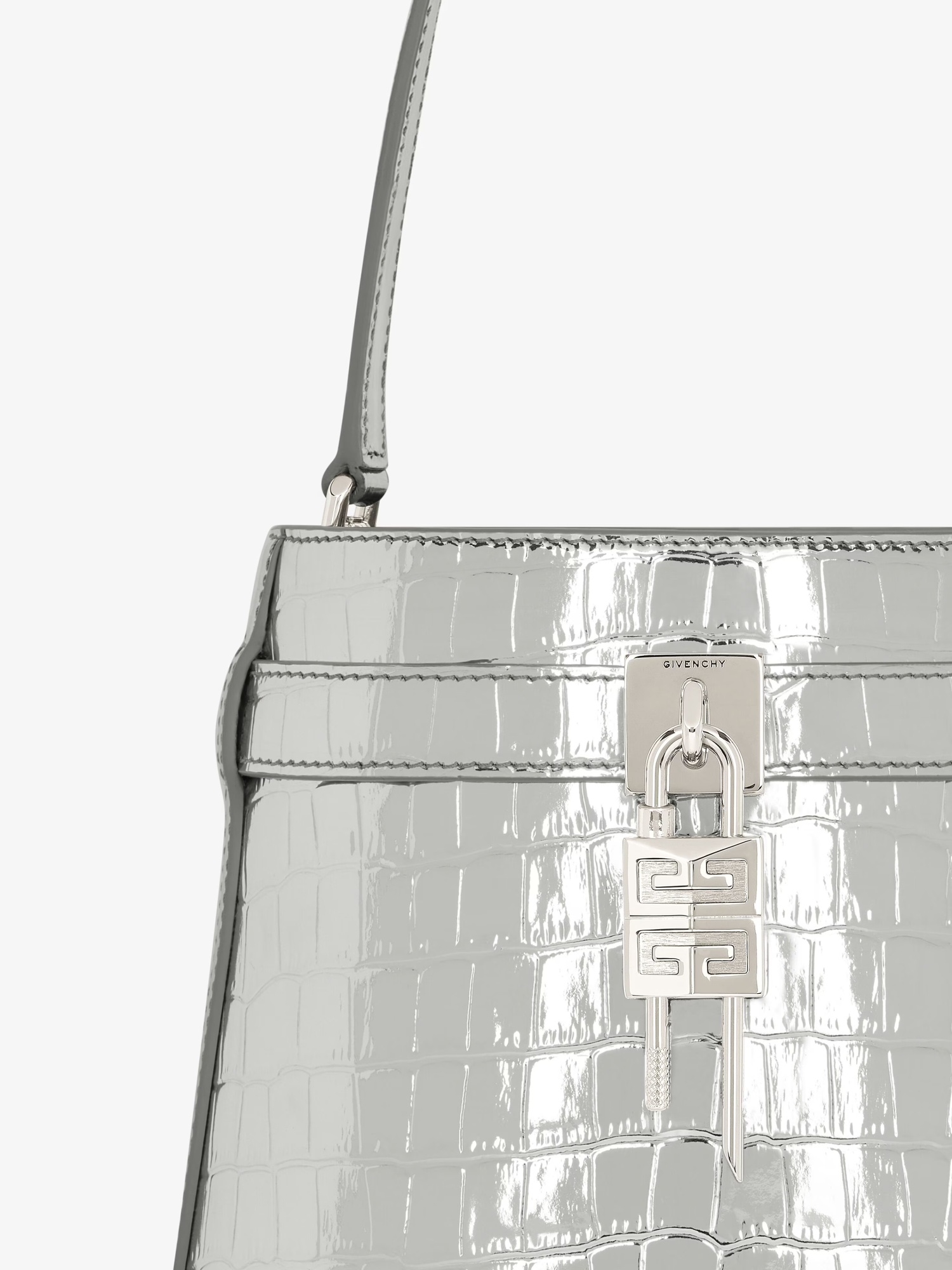 Givenchy Shark Lock Bucket Bag In Gray