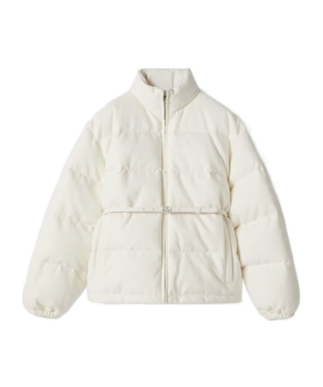 Gucci Gg Canvas Velvet Pilot Jacket In White