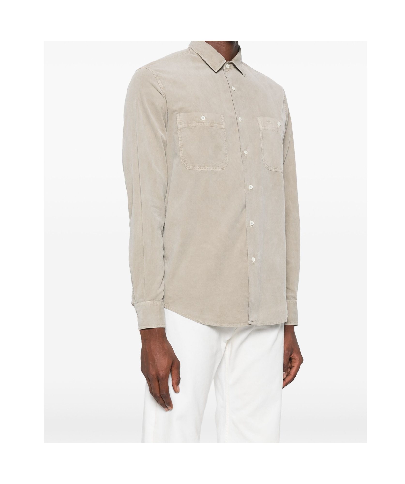 Aspesi Long-sleeved Shirt In Nude