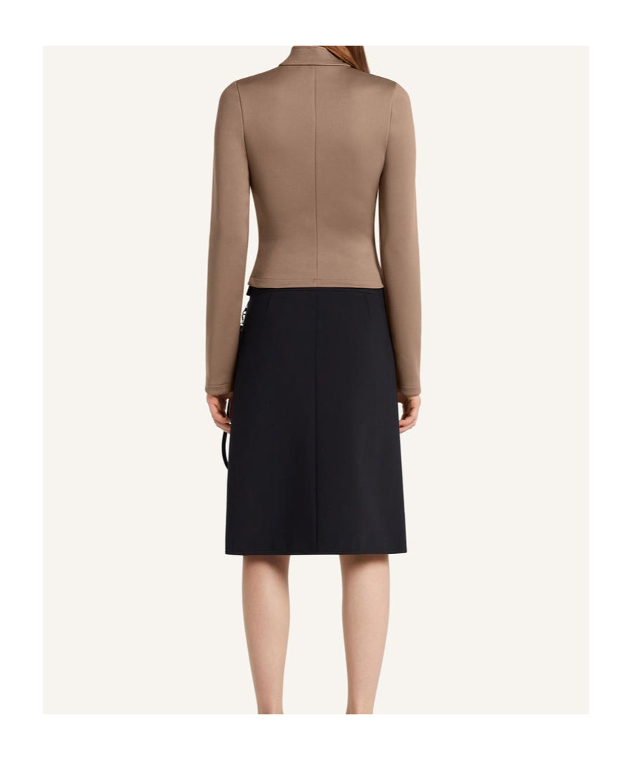 Courrèges Zip-up Cropped Jacket In Brown